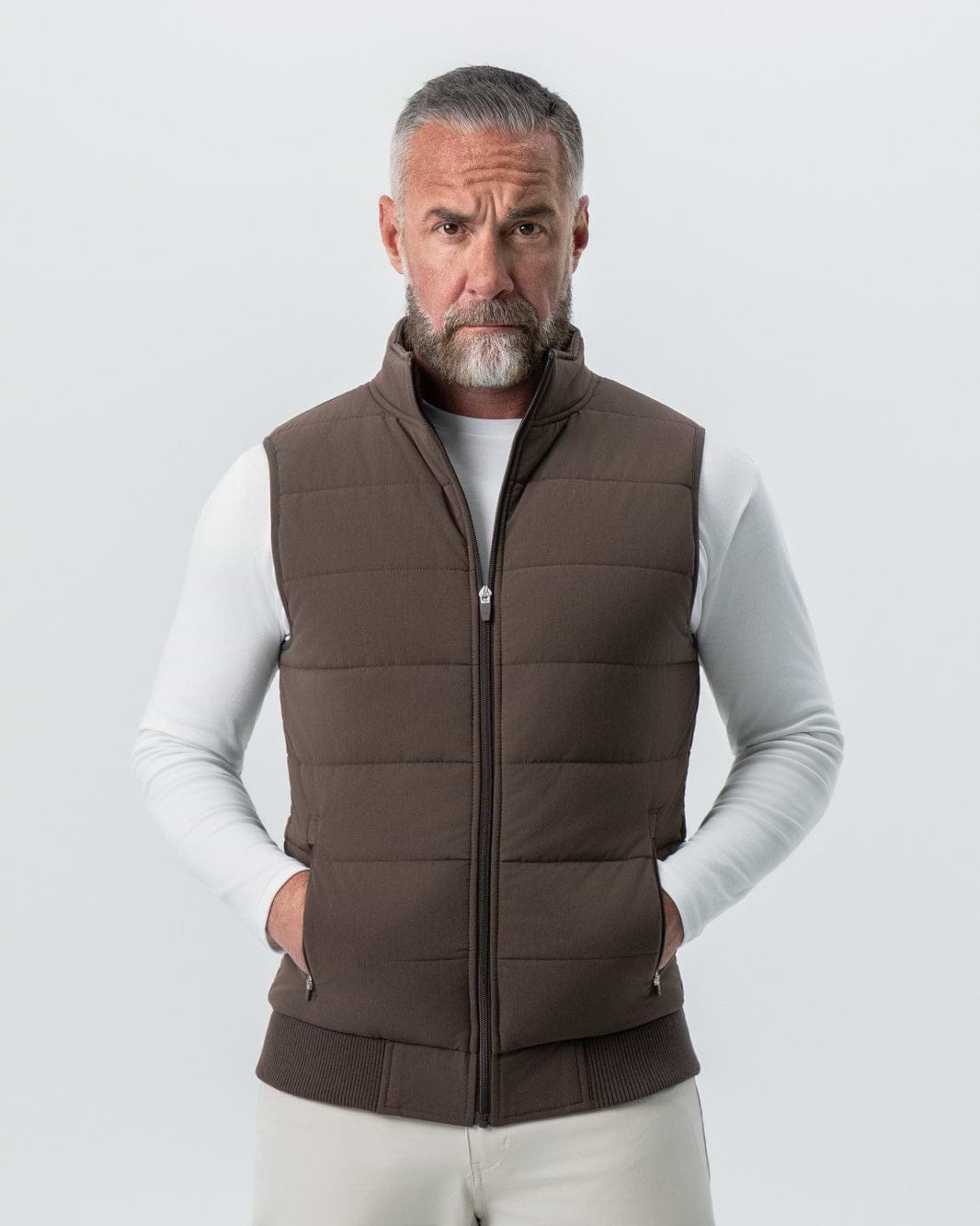Down Vest - Brown