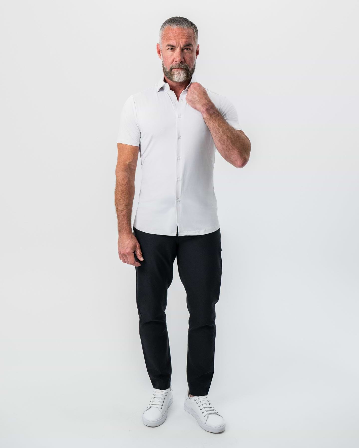 "The Cove" Light Stone Pinstripe