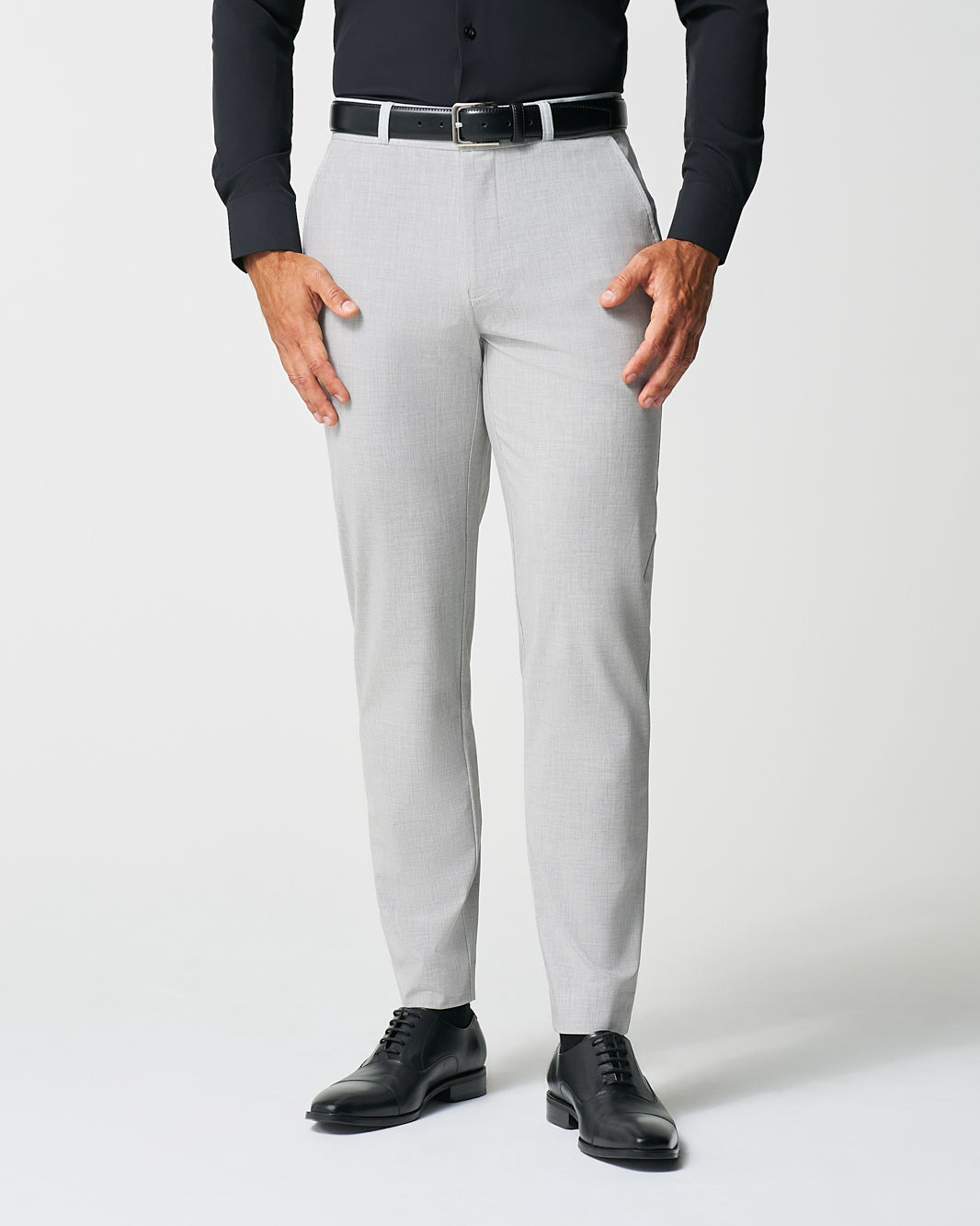 Athletic Fit Suit Pants - Lightweight Heathered Light Grey