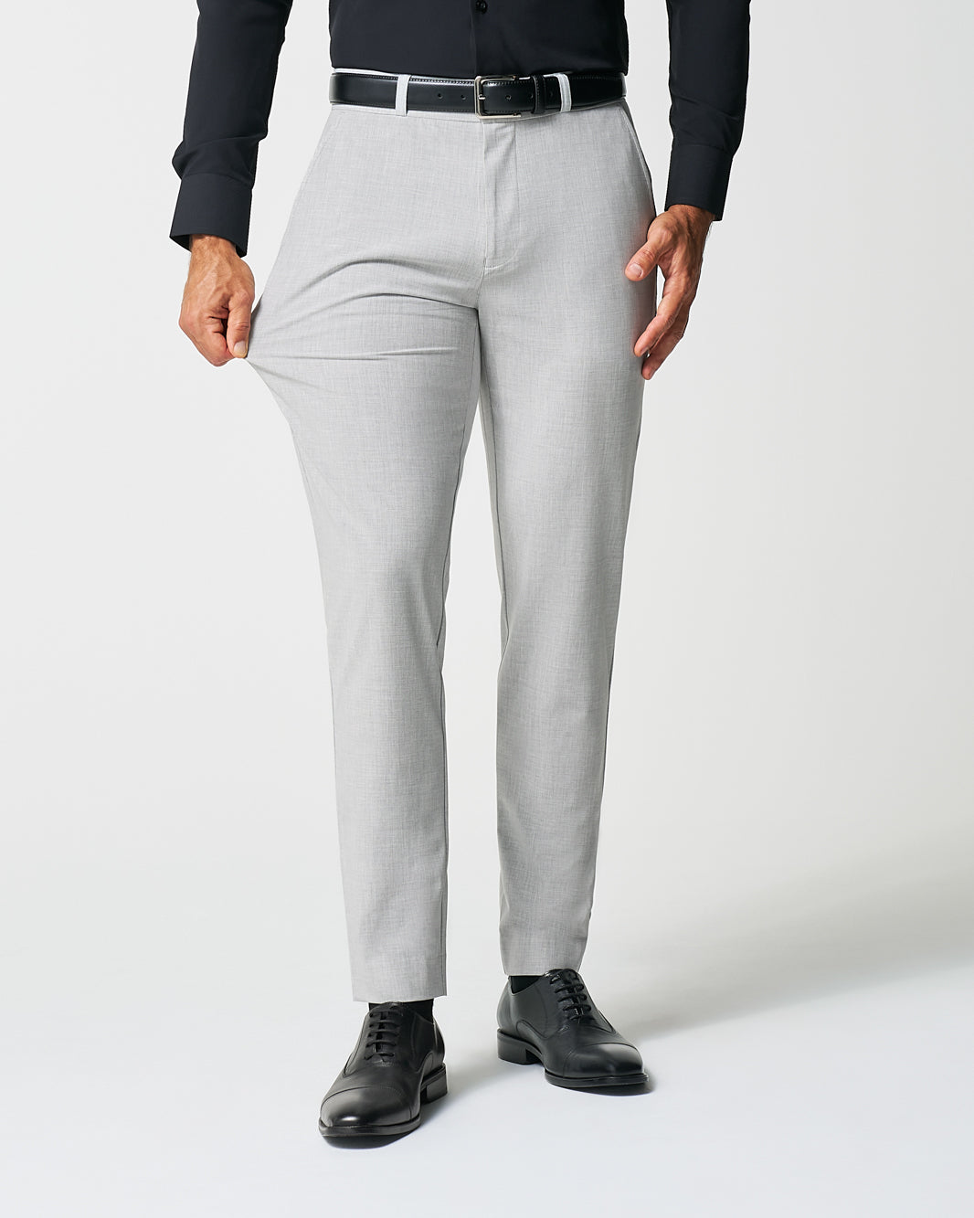 Athletic Fit Suit Pants - Lightweight Heathered Light Grey