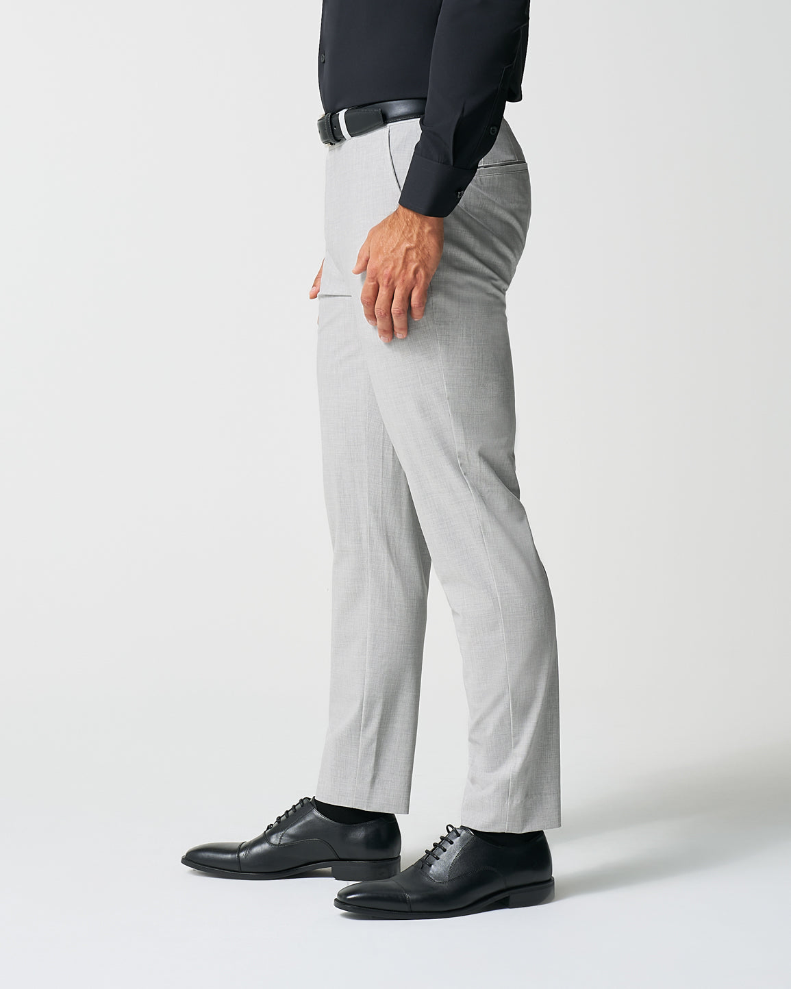 Athletic Fit Suit Pants - Lightweight Heathered Light Grey