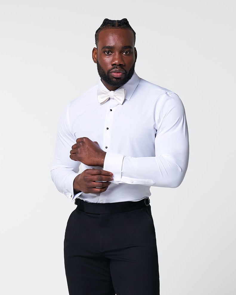 The Solid White Tuxedo Shirt