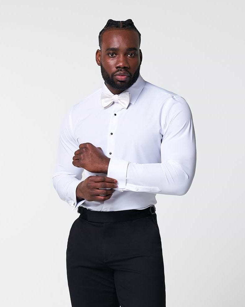 The Solid White Tuxedo Shirt