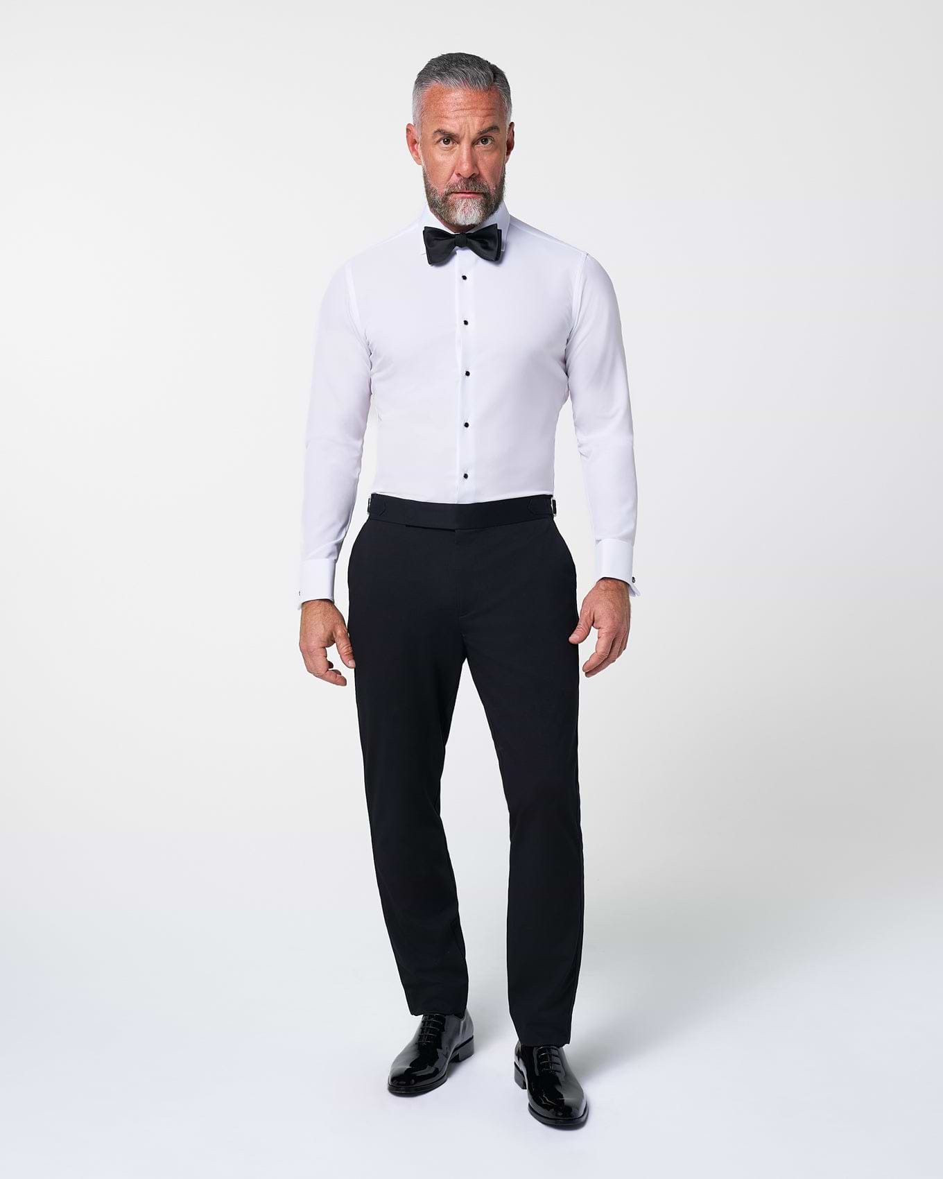 The Solid White Tuxedo Shirt - Classic Fit