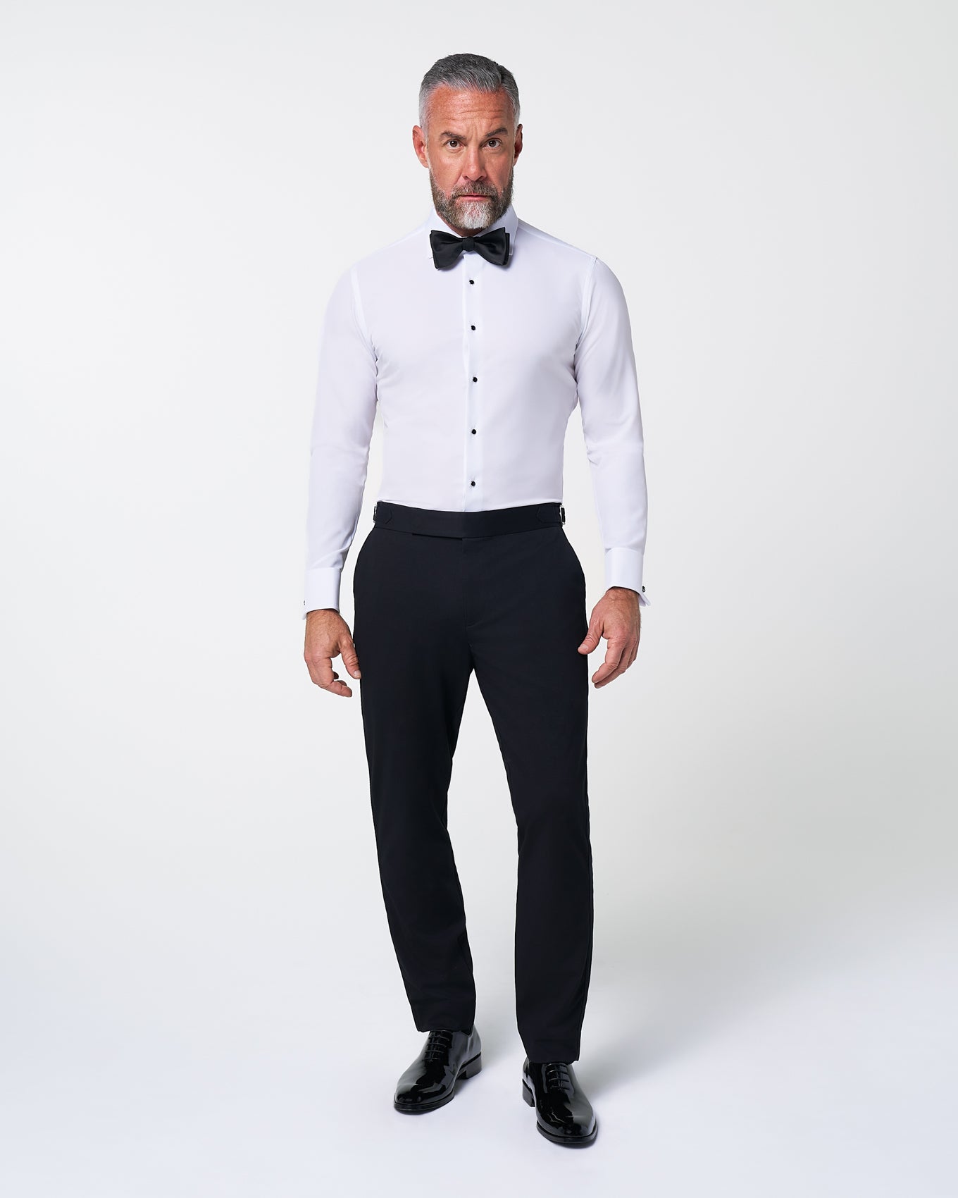 The Solid White Tuxedo Shirt - Classic Fit