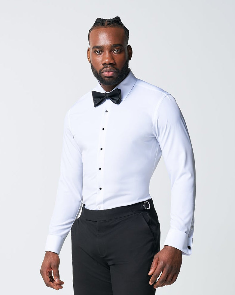 The Solid White Tuxedo Shirt