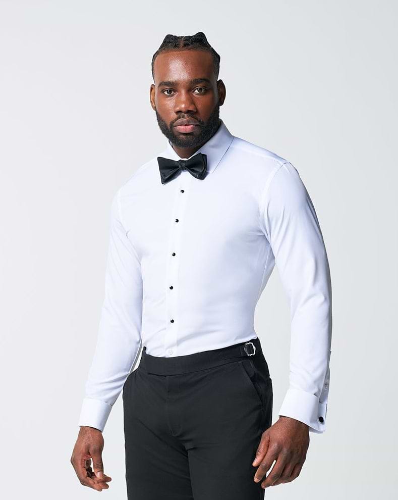 The Solid White Tuxedo Shirt - Classic Fit