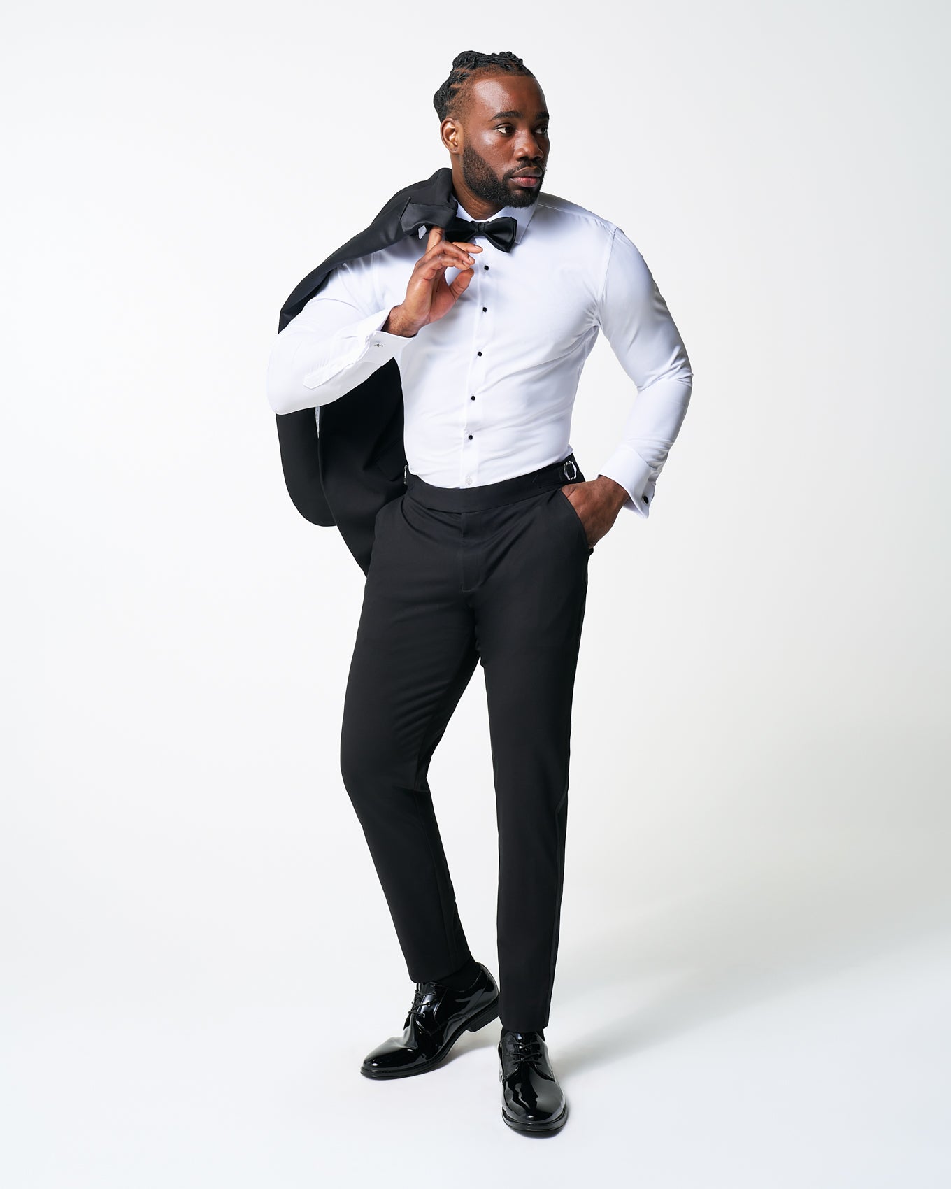 The Solid White Tuxedo Shirt - Classic Fit