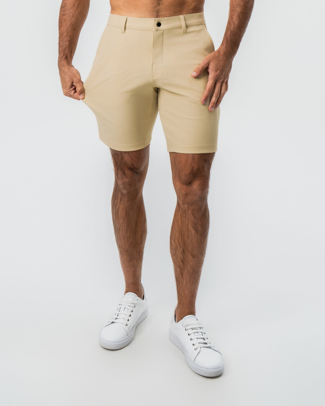 Athletic Fit Shorts - Mid Khaki