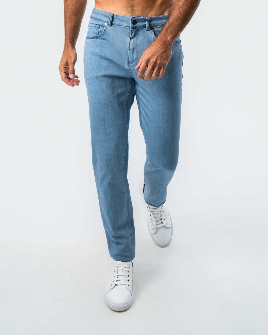 Athletic Fit Stretch Jeans - Light Blue