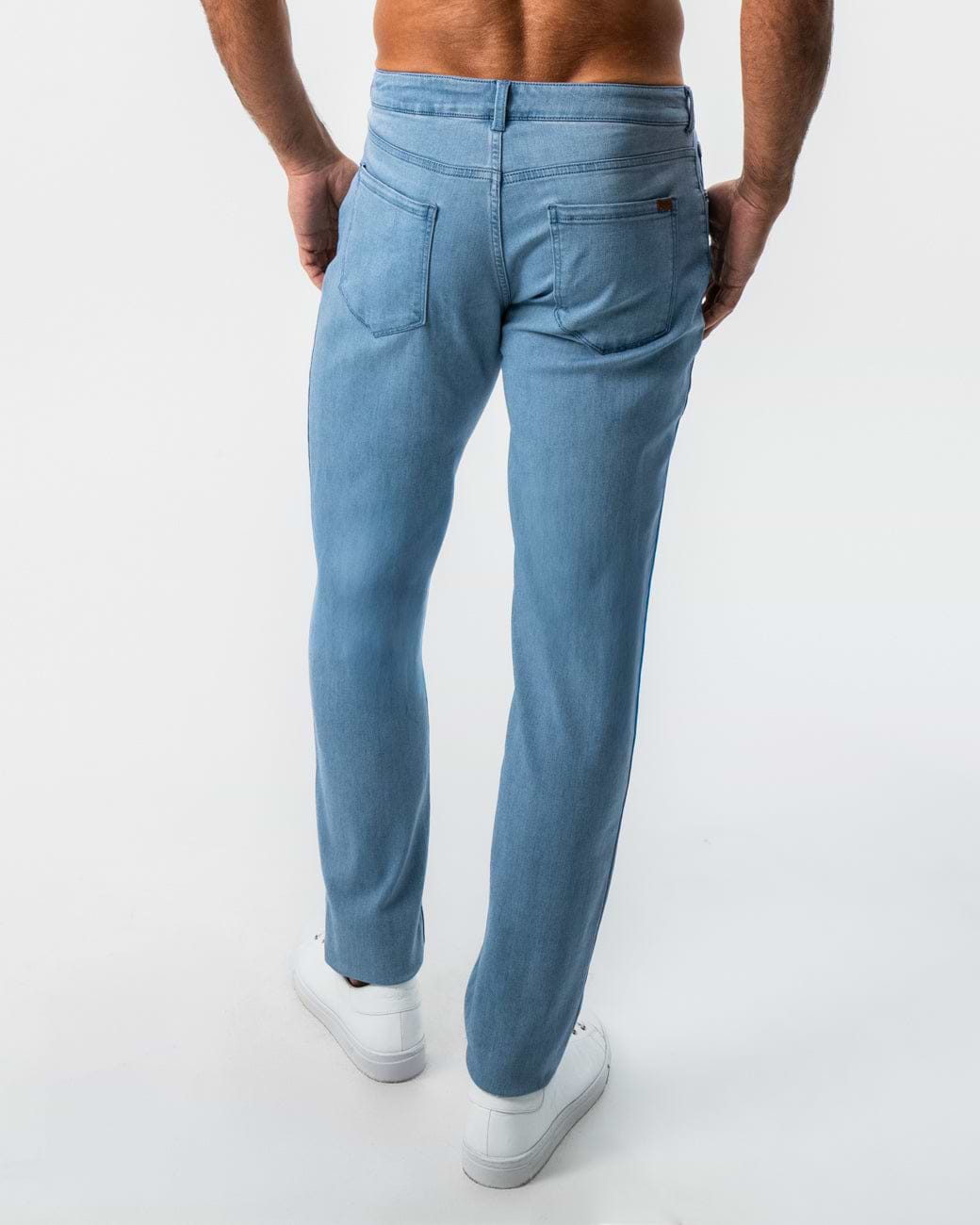 Athletic Fit Stretch Jeans - Light Blue
