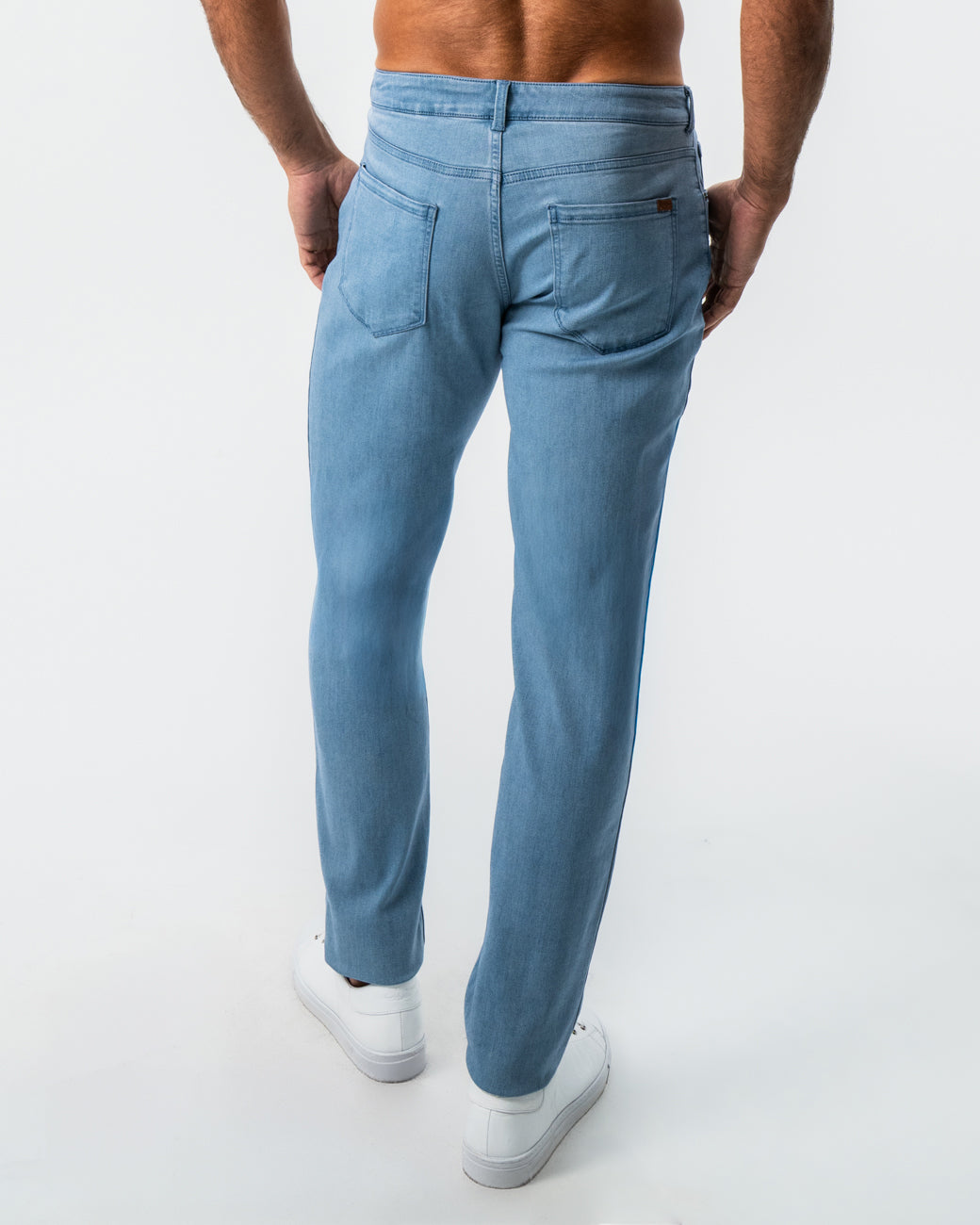 Athletic Fit Stretch Jeans - Light Blue