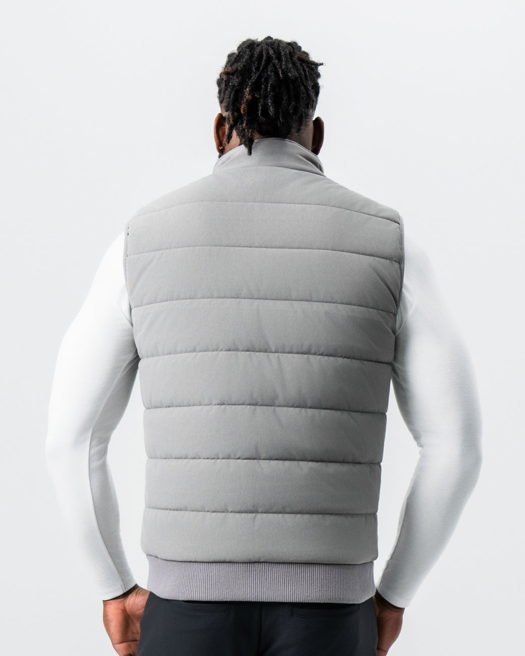 Down Vest - Light Grey