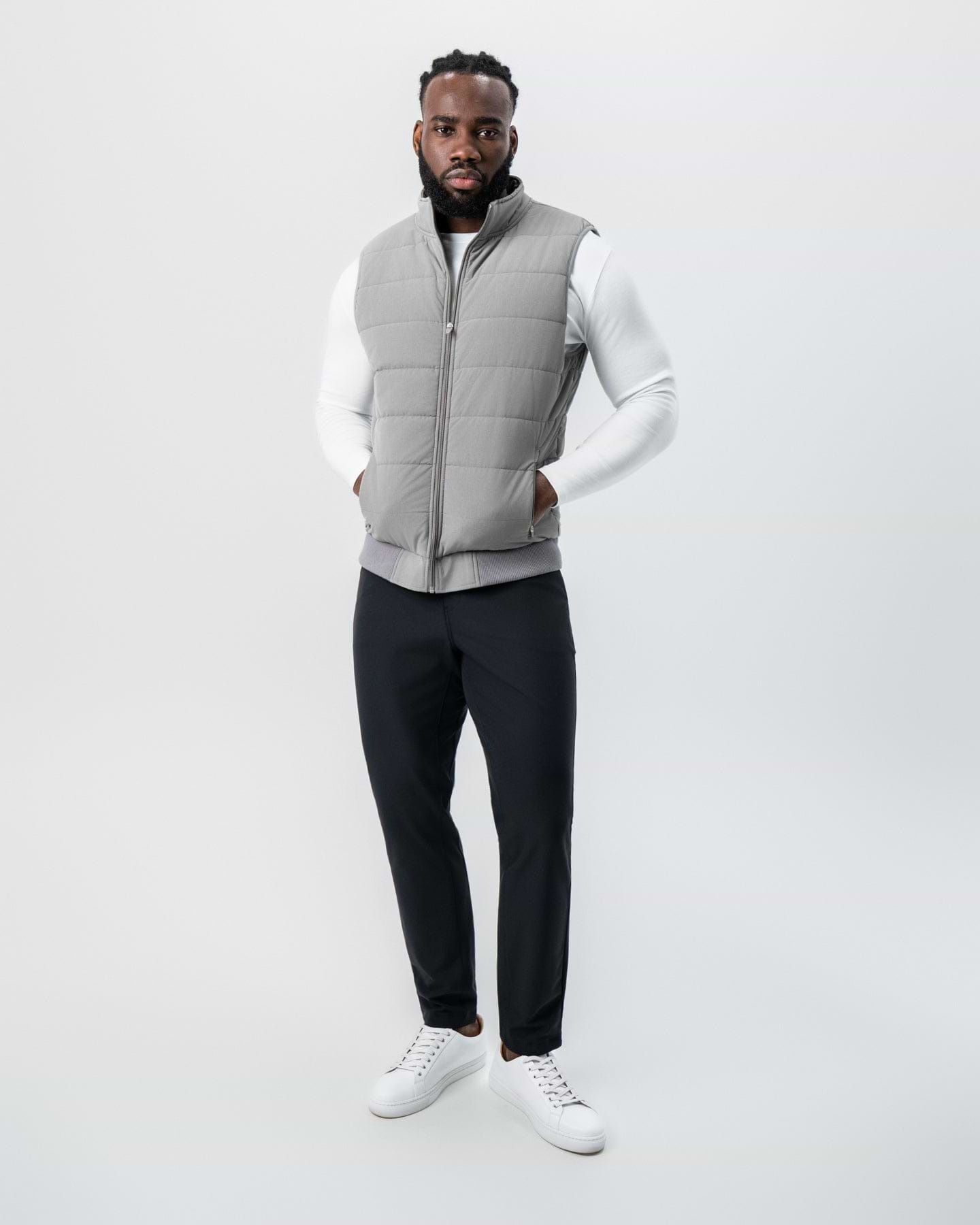 Down Vest - Light Grey