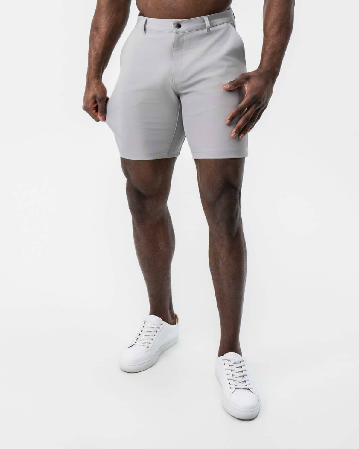 Athletic Fit Shorts - Light Grey