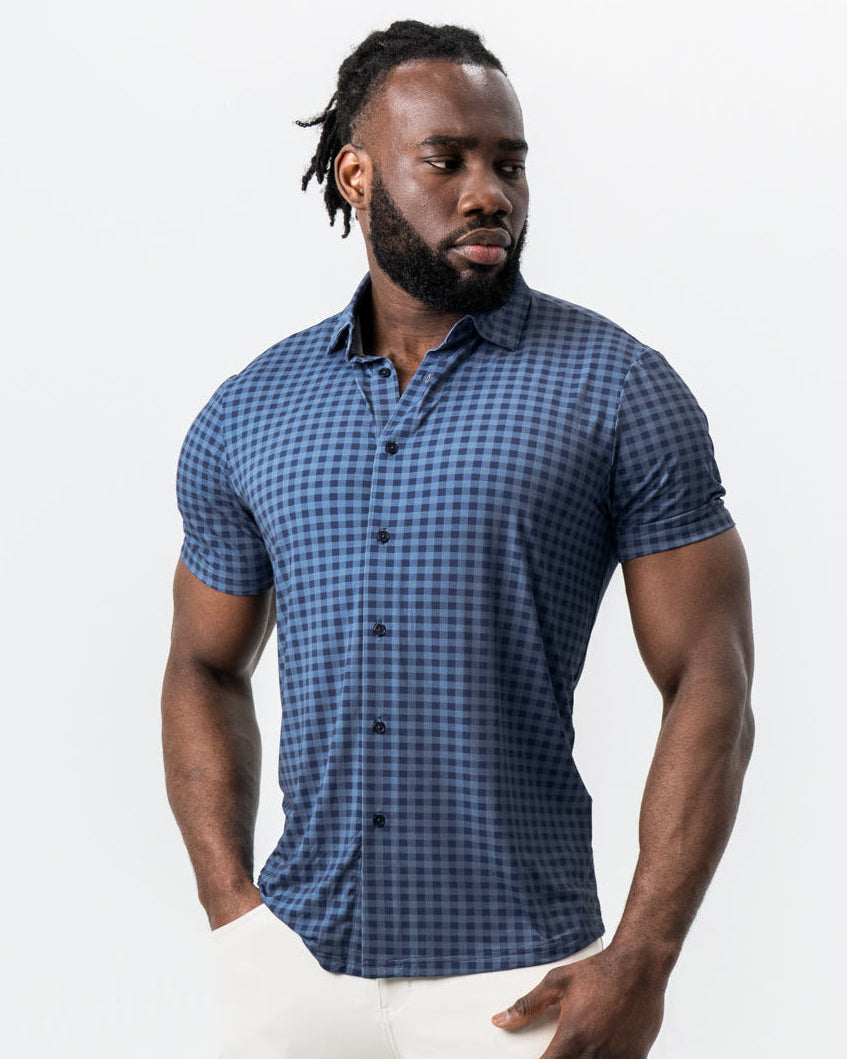 "The Petoskey" Navy & Blue Big Gingham
