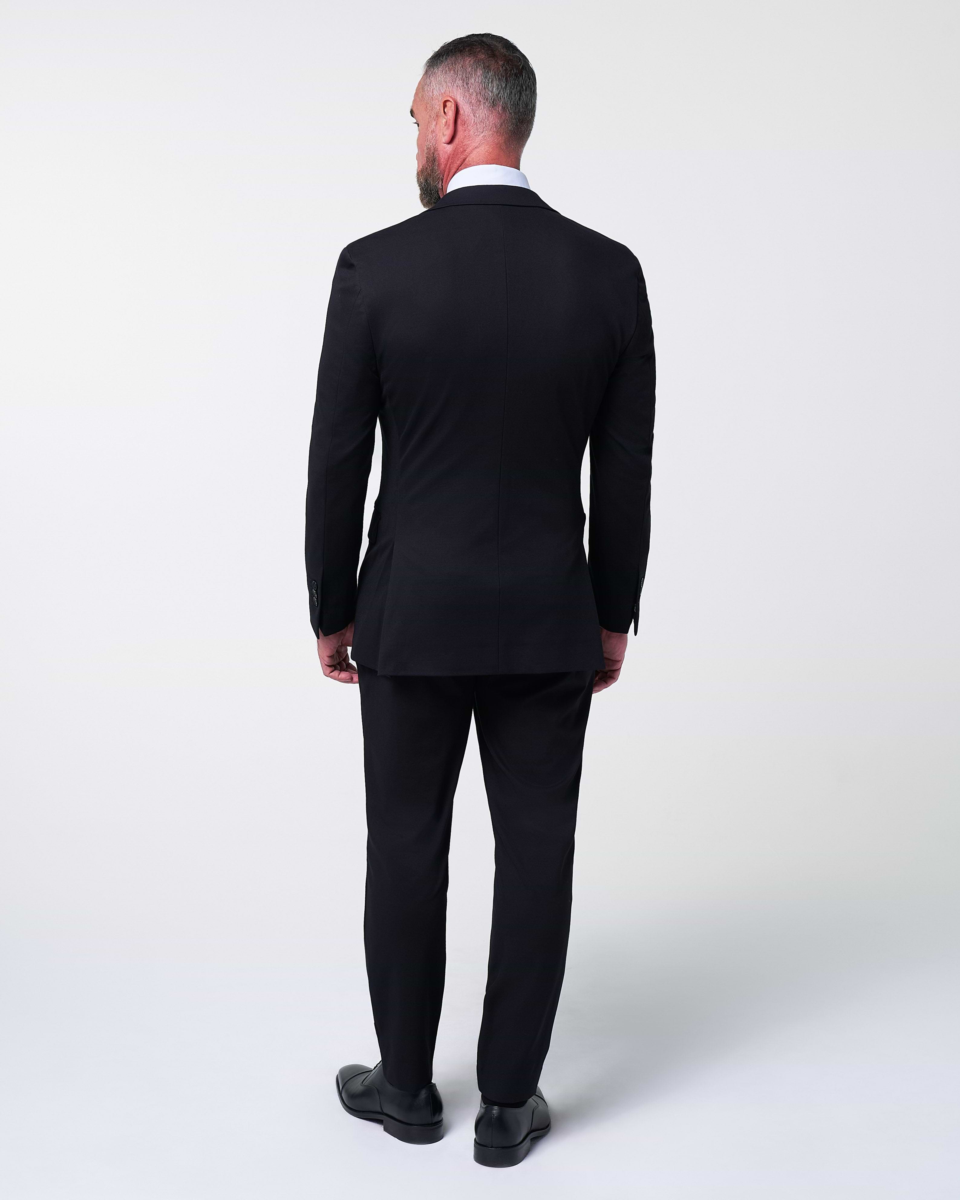 Athletic Fit Stretch Suit - Black