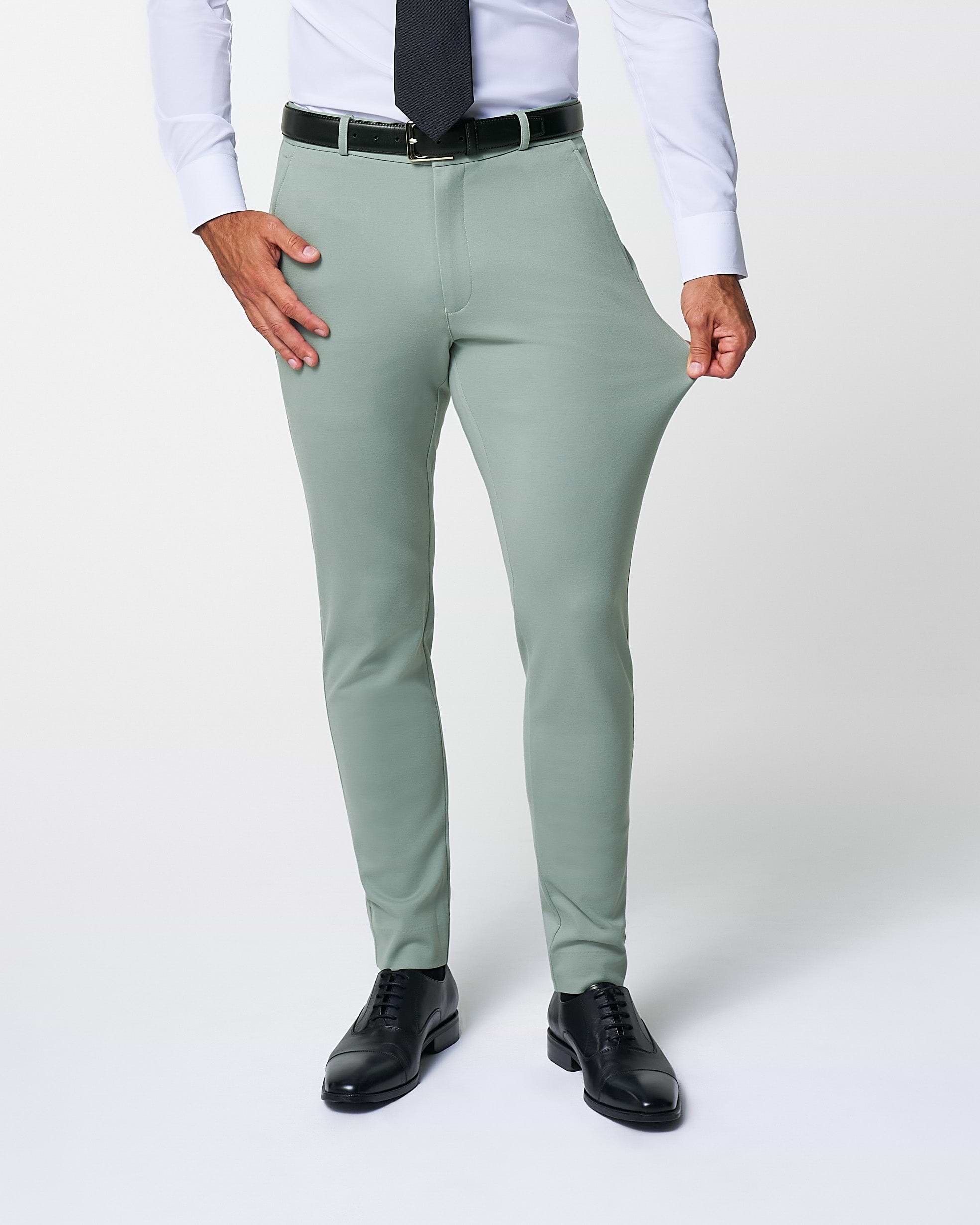 Athletic Fit Stretch Suit - Solid Dusty Sage