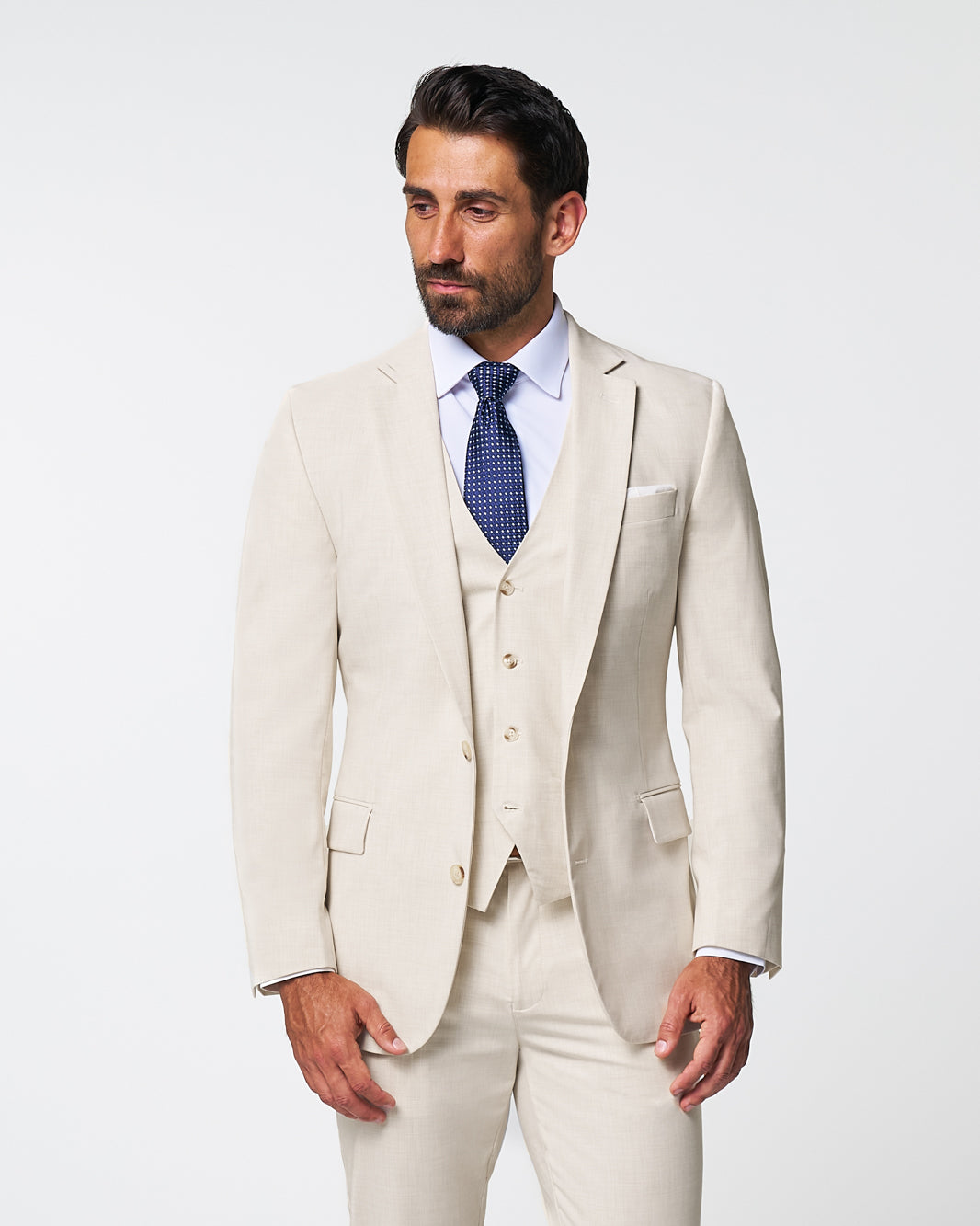 Athletic Fit Stretch Blazer - Lightweight Heathered Bamboo