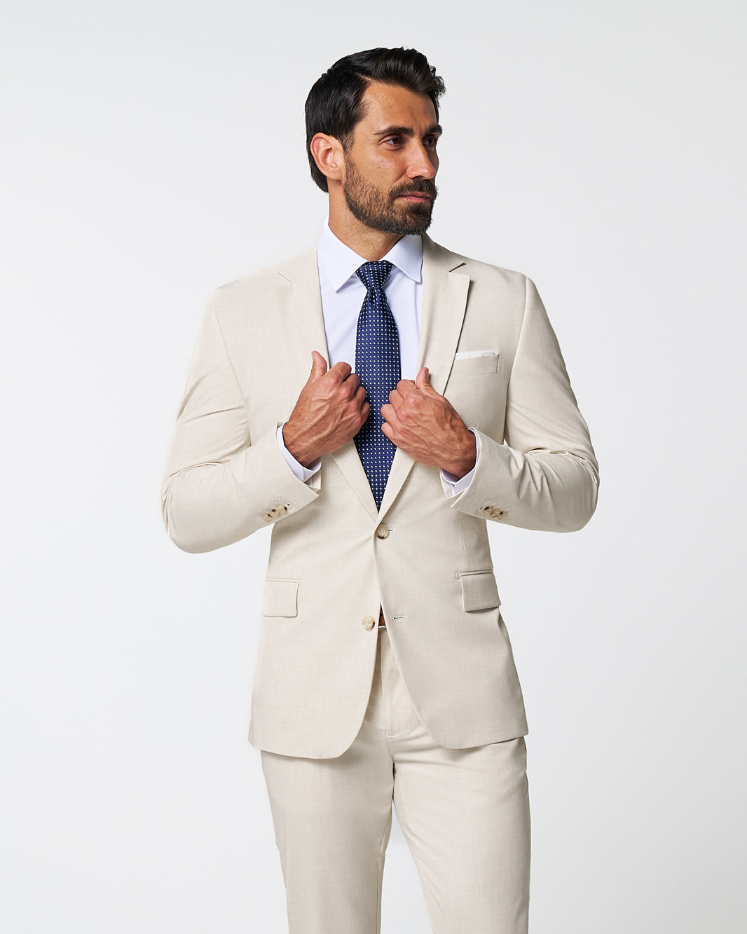 Athletic Fit Stretch Blazer - Lightweight Heathered Bamboo