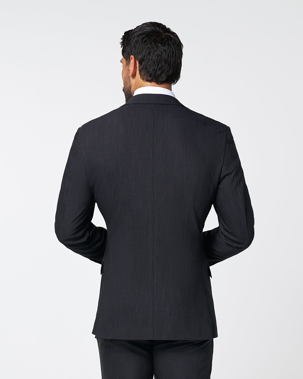 Athletic Fit Stretch Blazer - Heathered Black