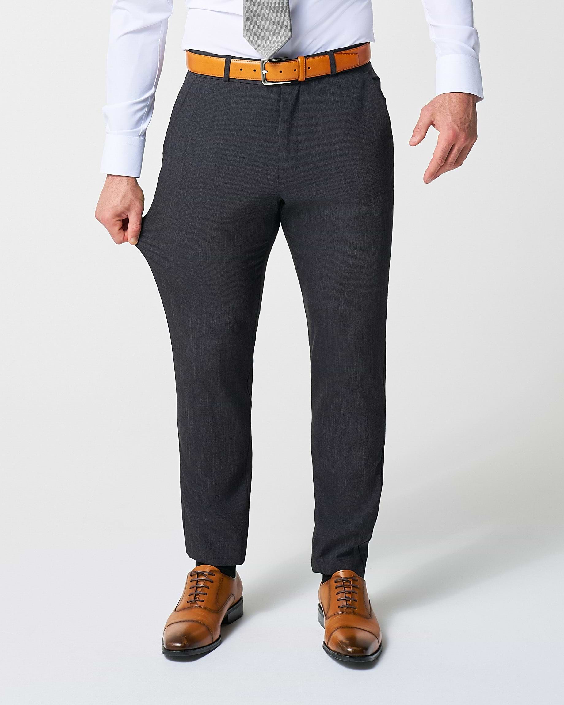 Athletic Fit Stretch Suit - Heathered Midnight Navy