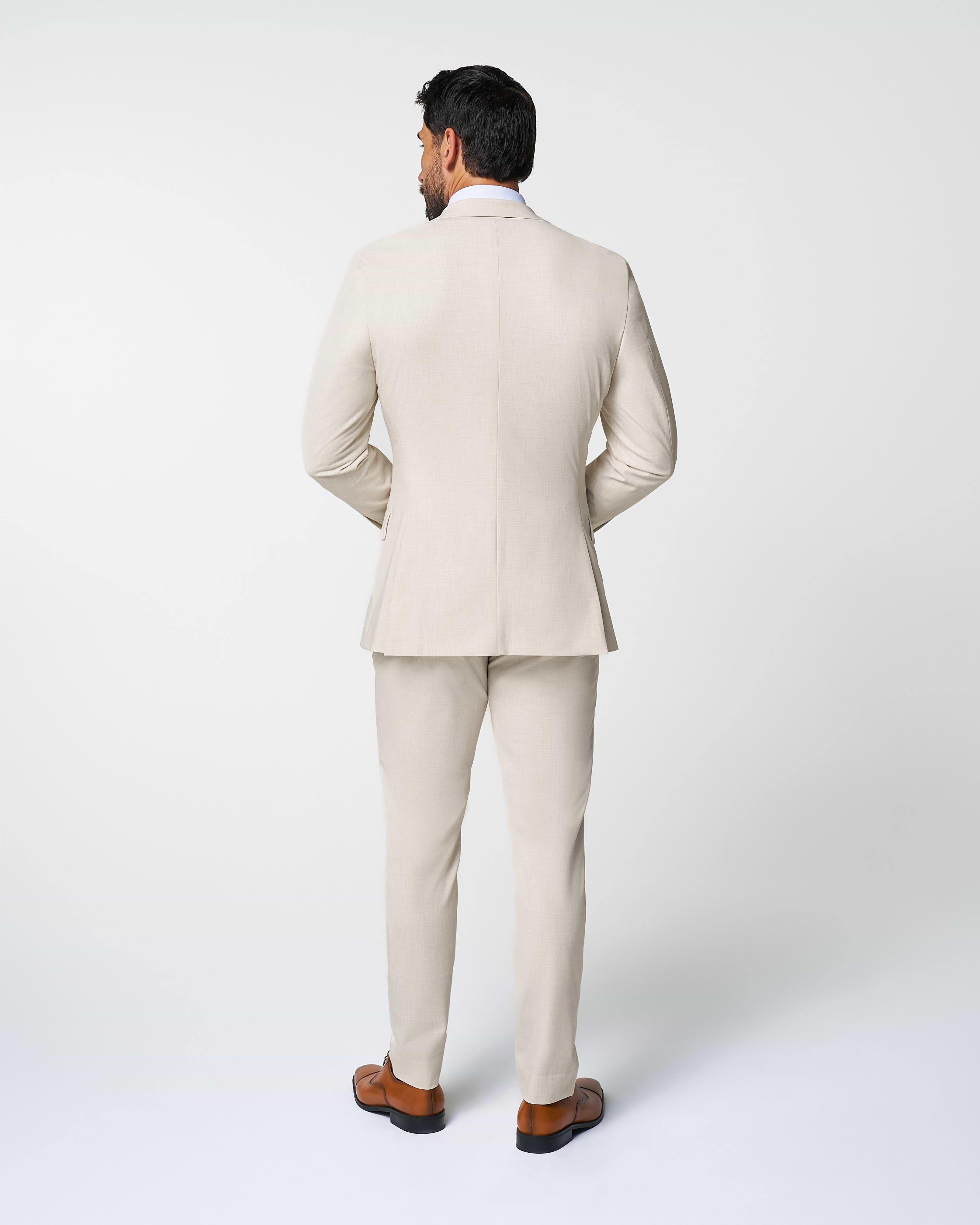 Athletic Fit Stretch Suit - Lightweight Heathered Bamboo