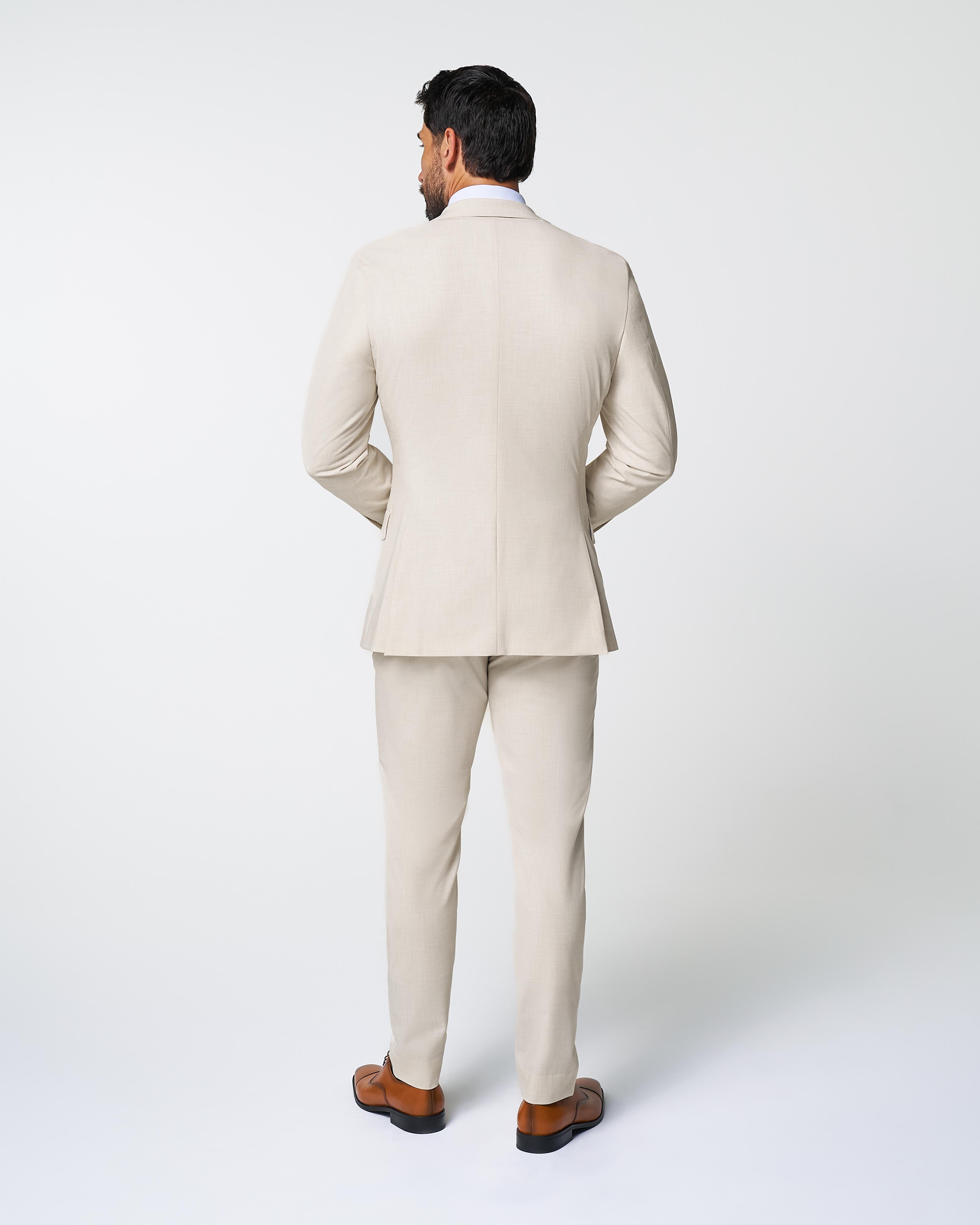 Athletic Fit Stretch Suit - Lightweight Heathered Bamboo