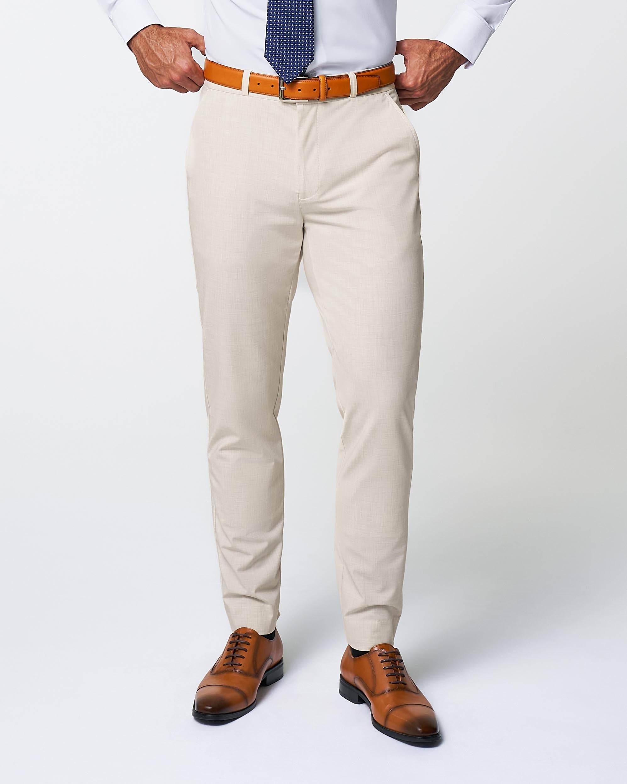 Athletic Fit Stretch Suit - Lightweight Heathered Bamboo