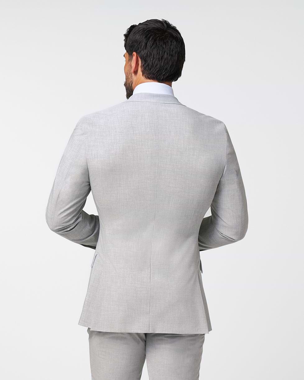 Athletic Fit Stretch Blazer - Lightweight Heathered Light Grey