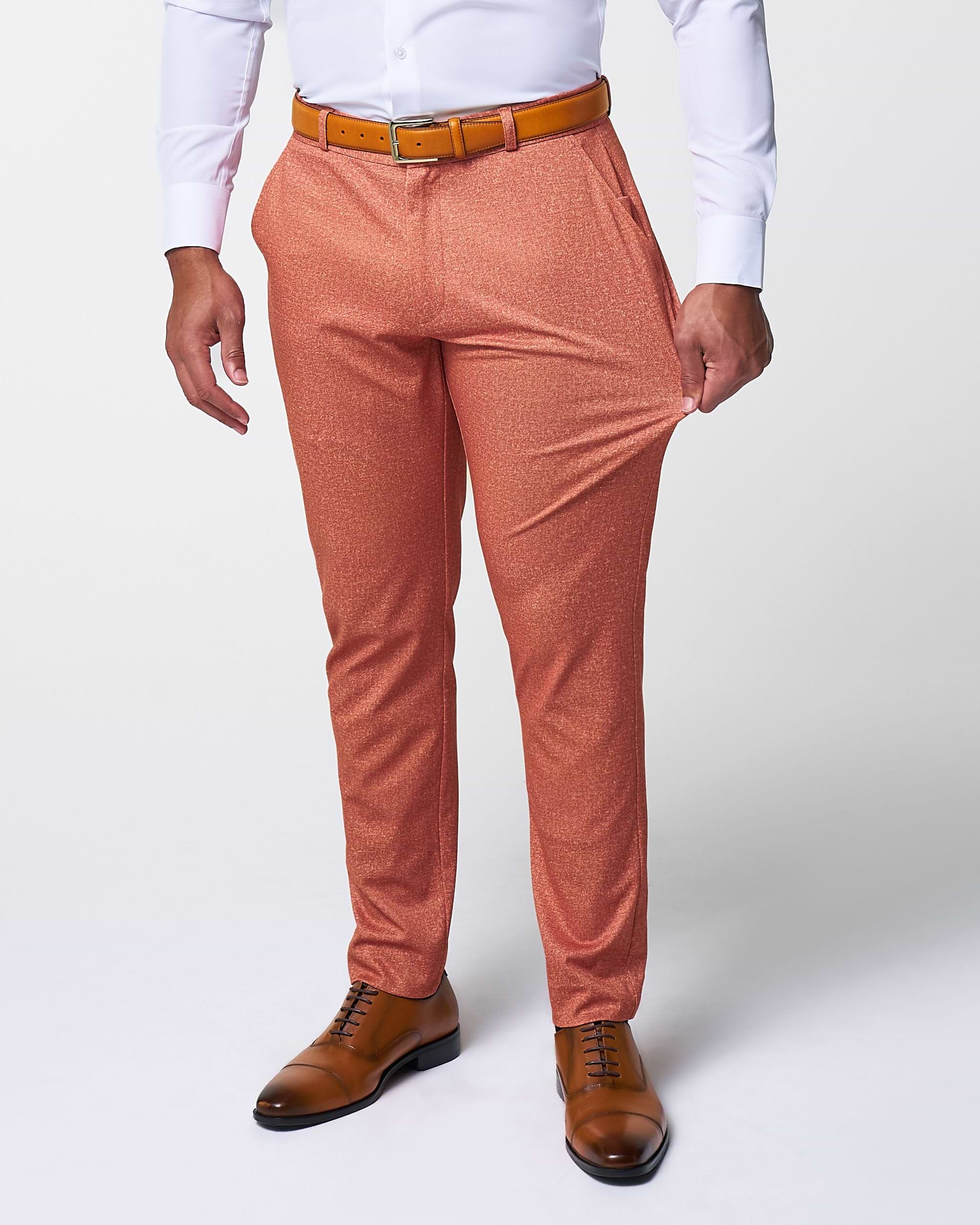 Athletic Fit Stretch Suit - Linen Coral