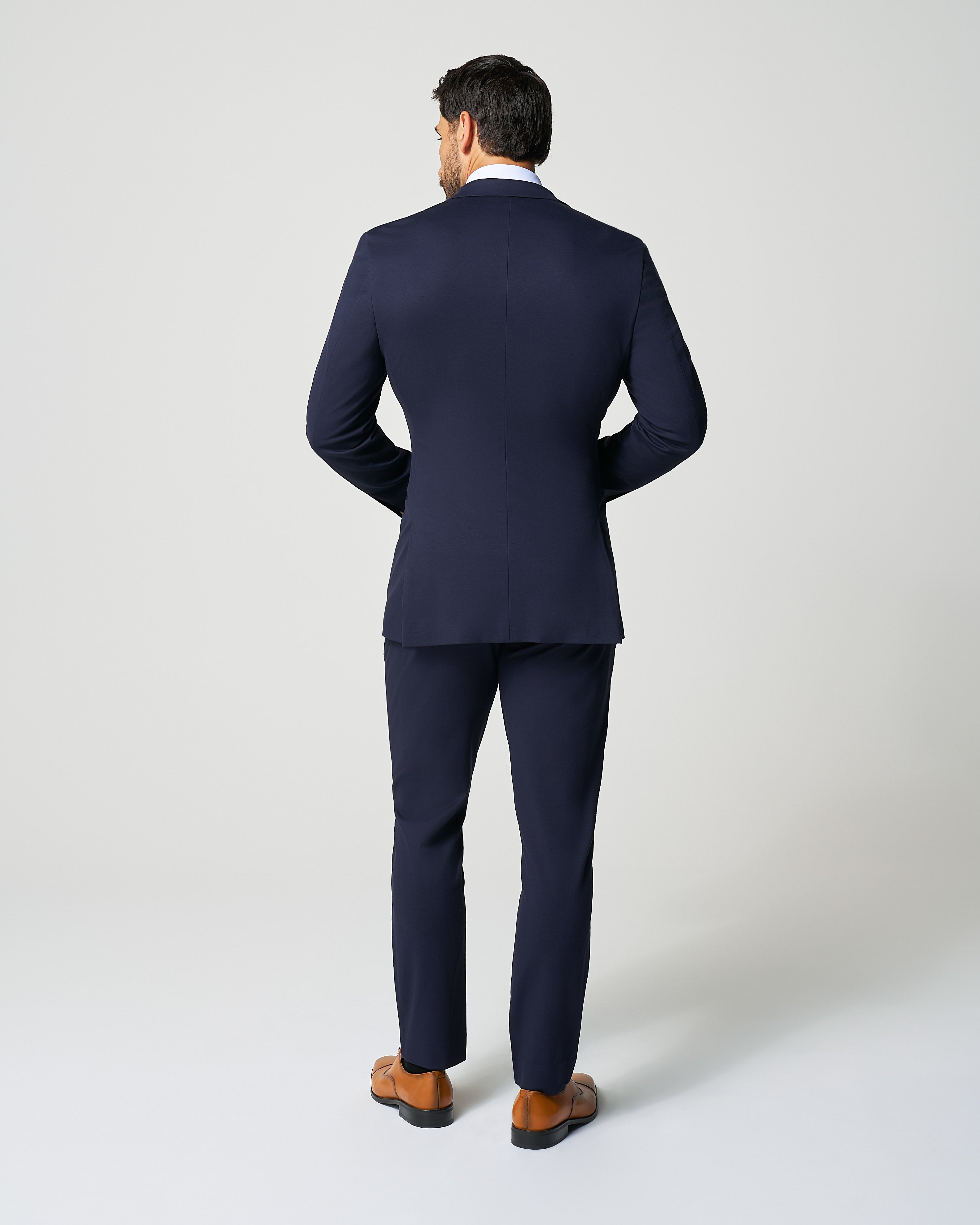 Athletic Fit Stretch Suit - Navy