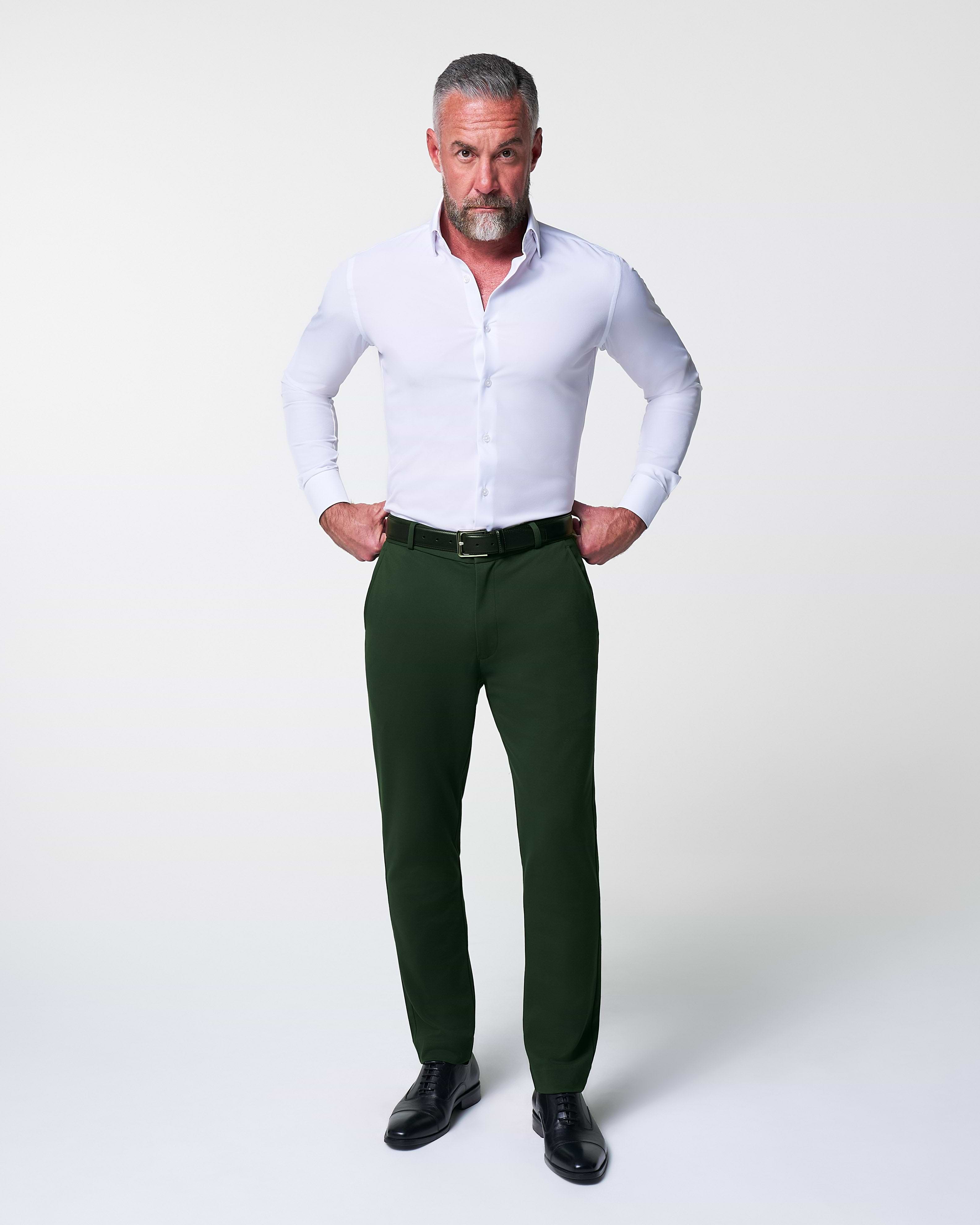 Athletic Fit Stretch Suit - Solid Pine