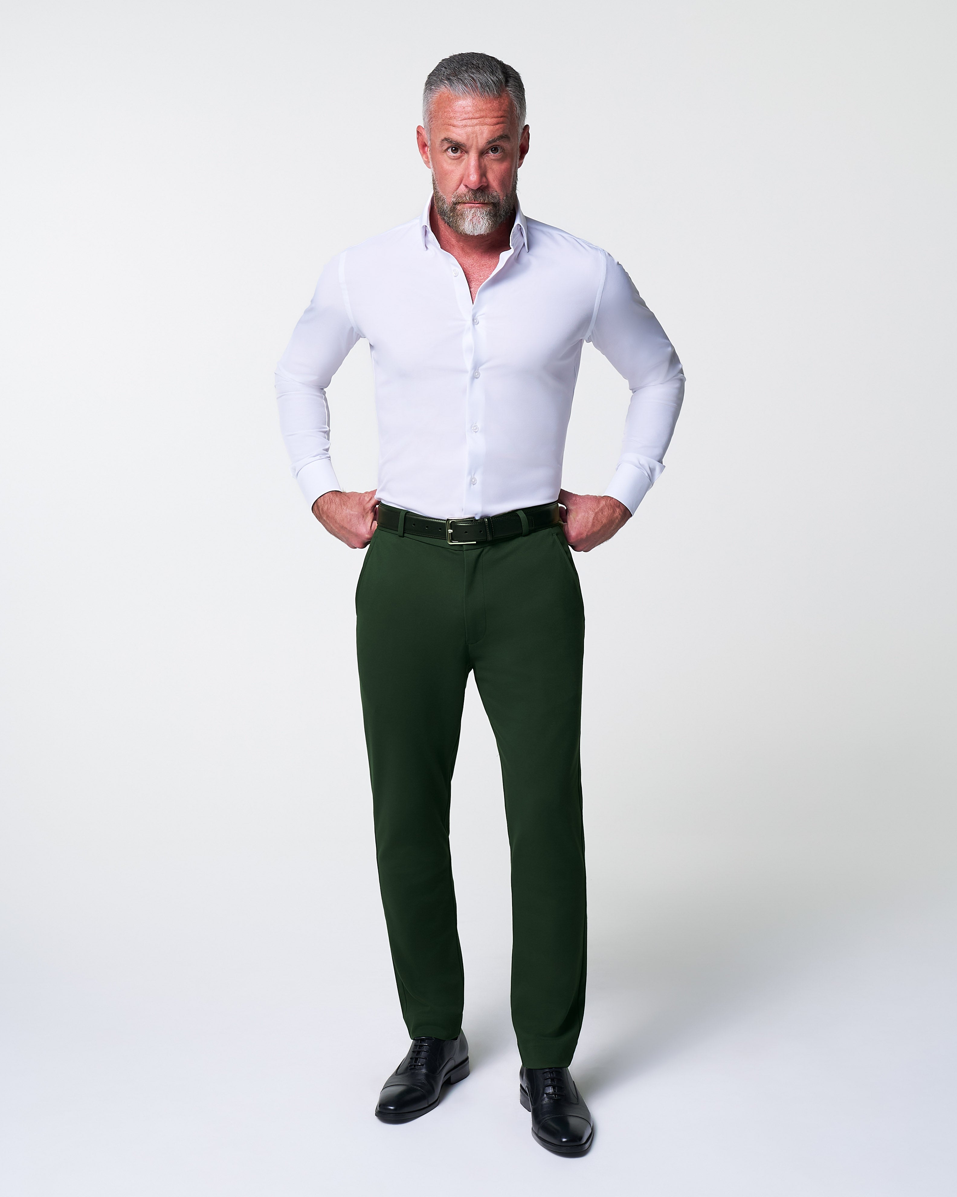 Athletic Fit Stretch Suit - Solid Pine