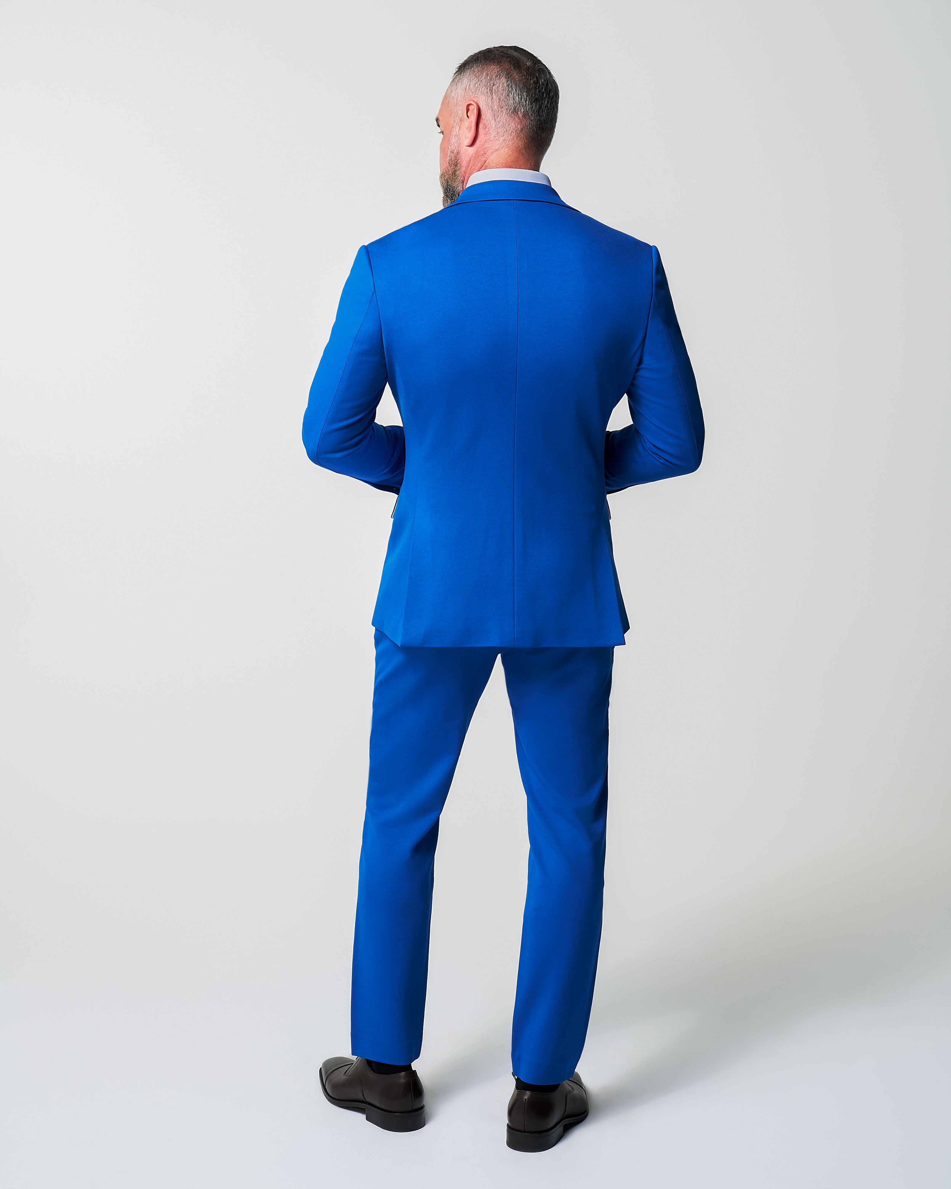 Athletic Fit Stretch Suit - Solid Royal Blue