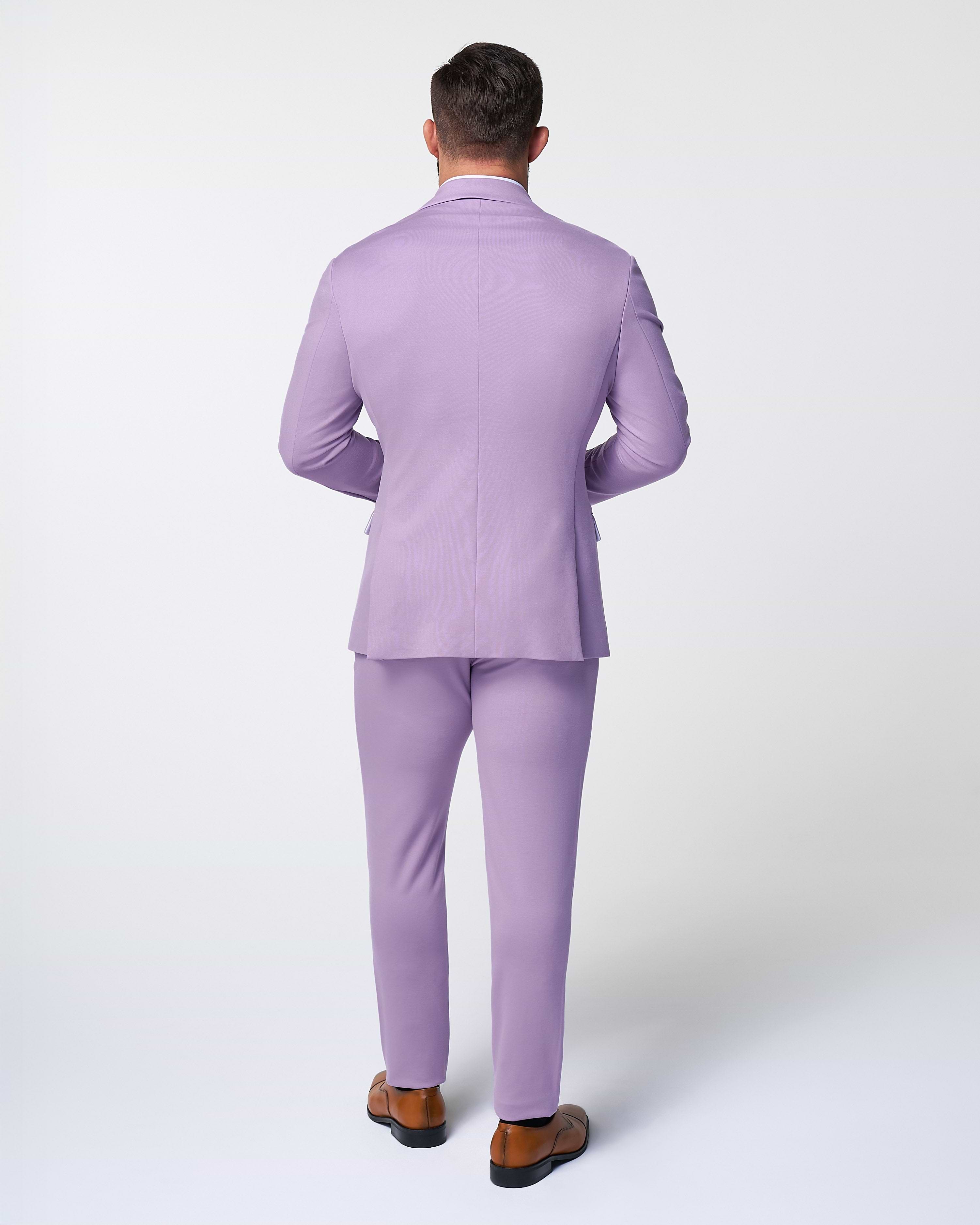 Athletic Fit Stretch Suit - Solid Lilac