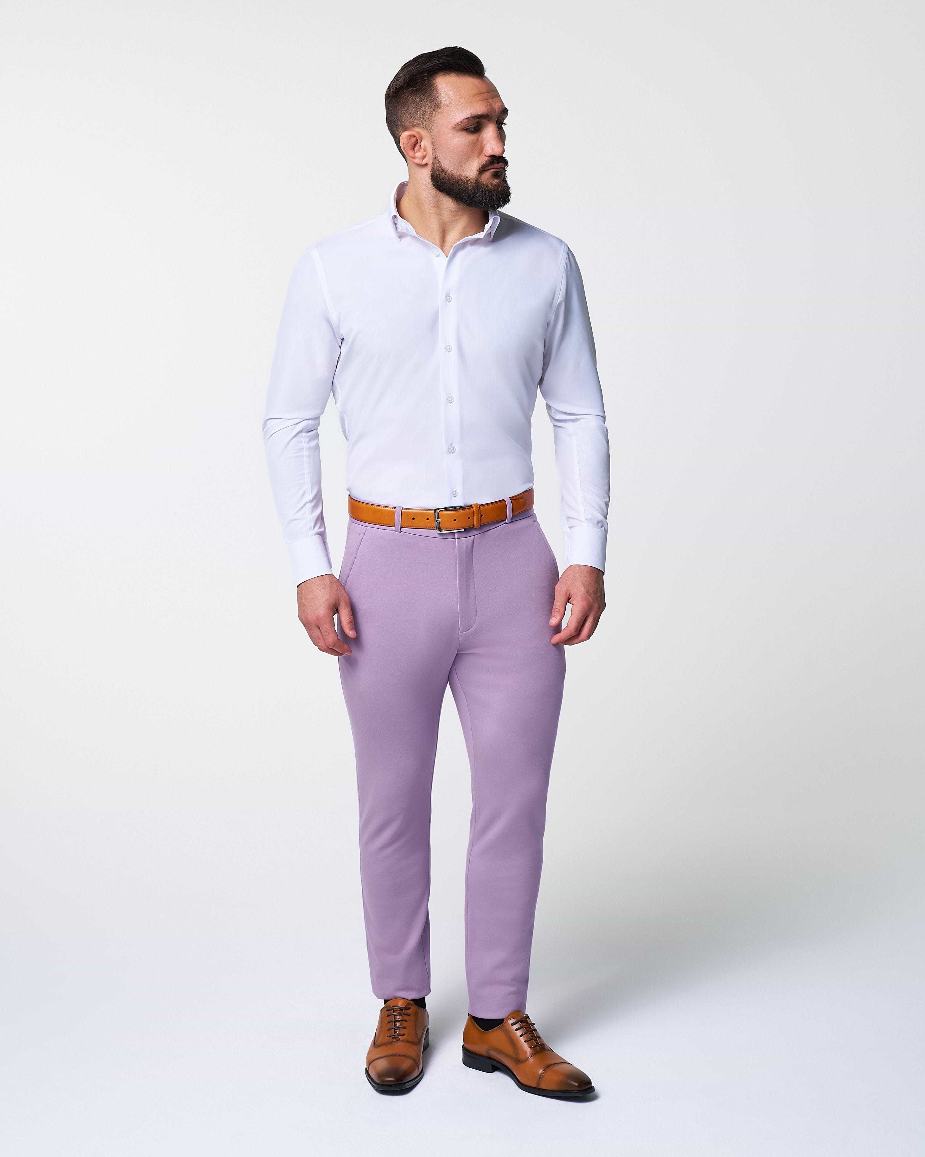 Athletic Fit Stretch Suit - Solid Lilac