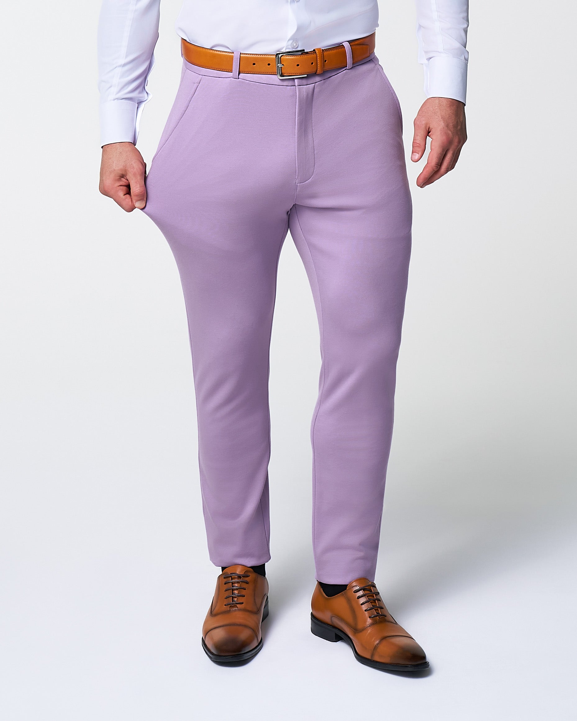 Athletic Fit Stretch Suit - Solid Lilac