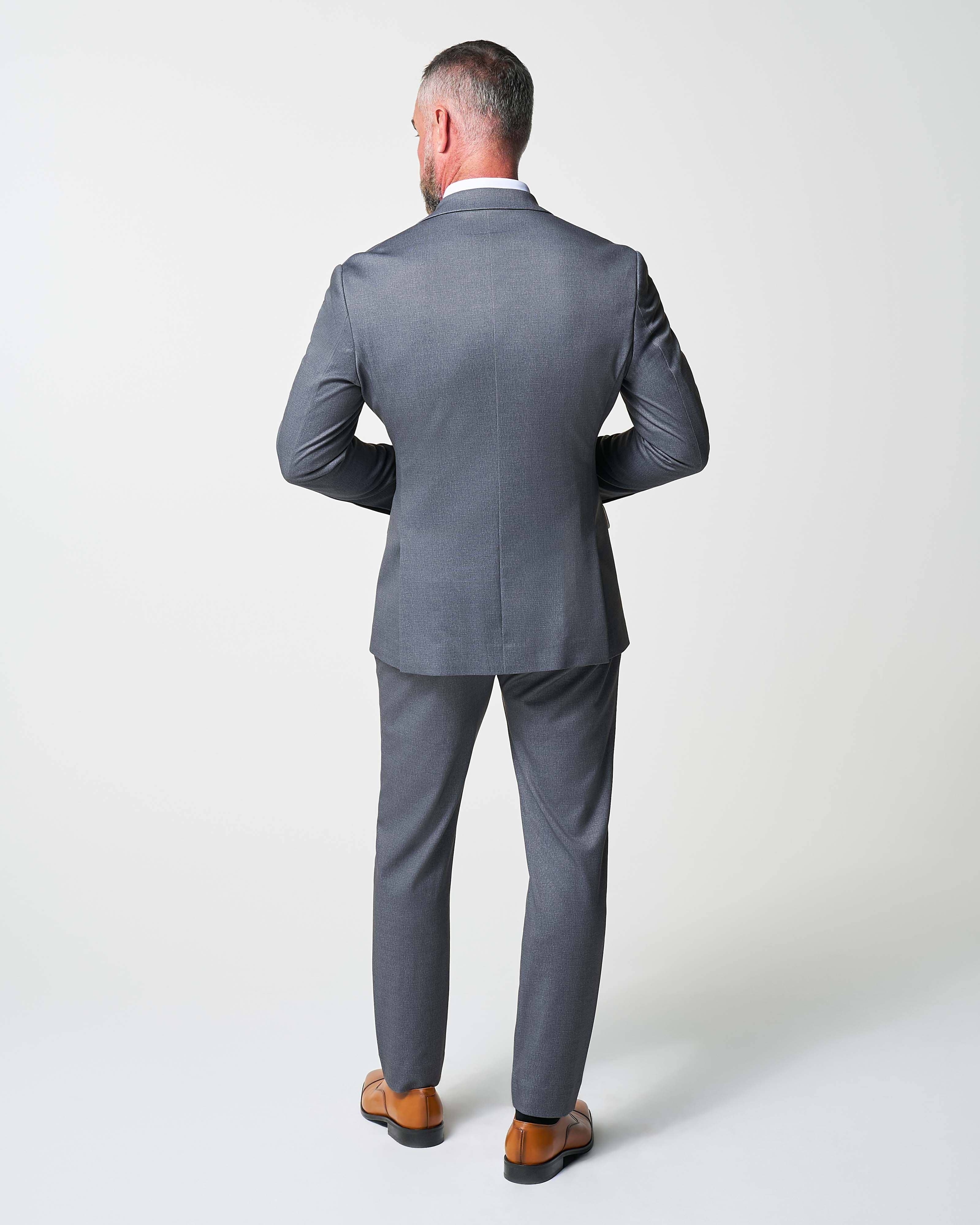 Athletic Fit Stretch Suit - Textured Cobalt