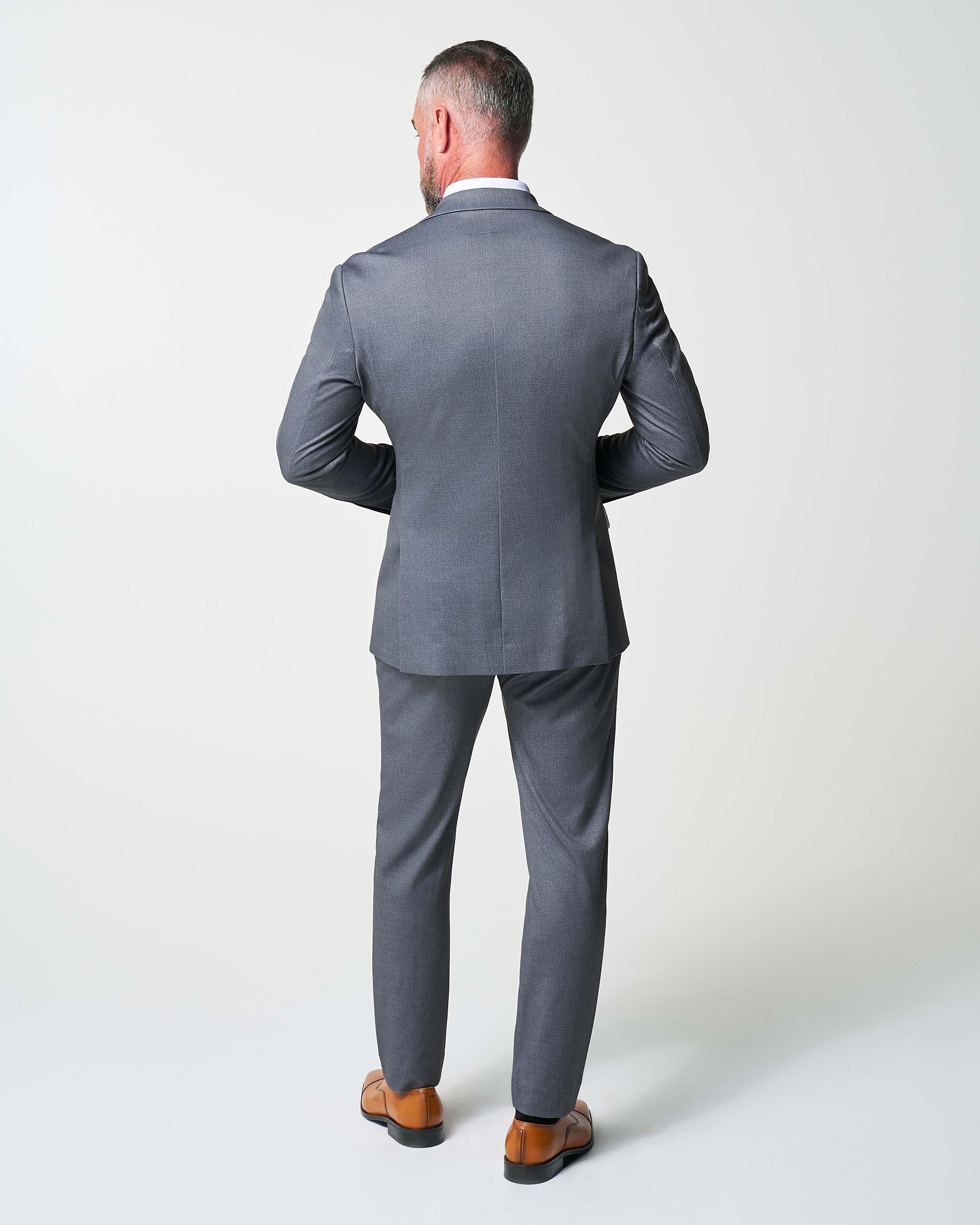 Athletic Fit Stretch Suit - Textured Cobalt