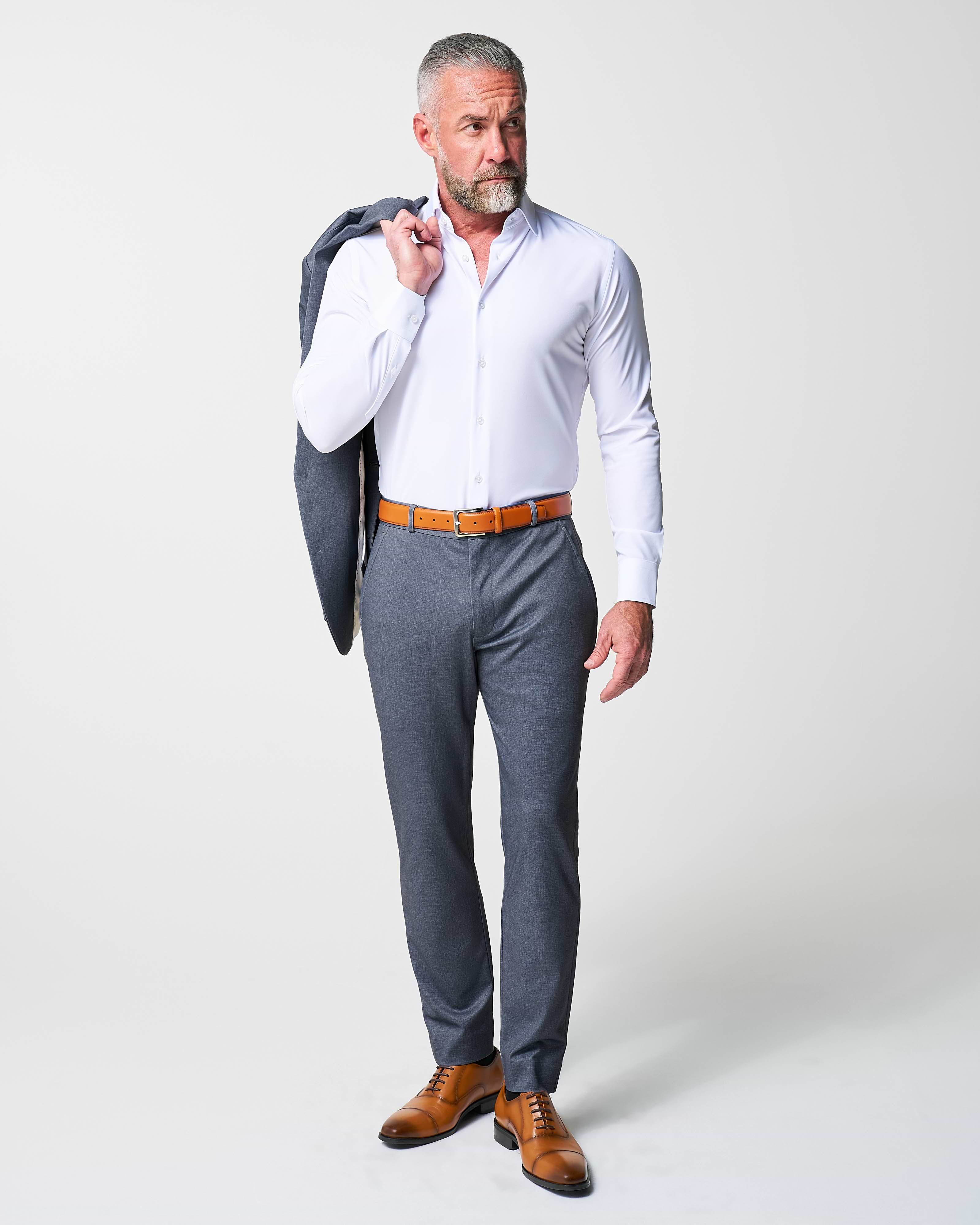 Athletic Fit Stretch Suit - Textured Cobalt