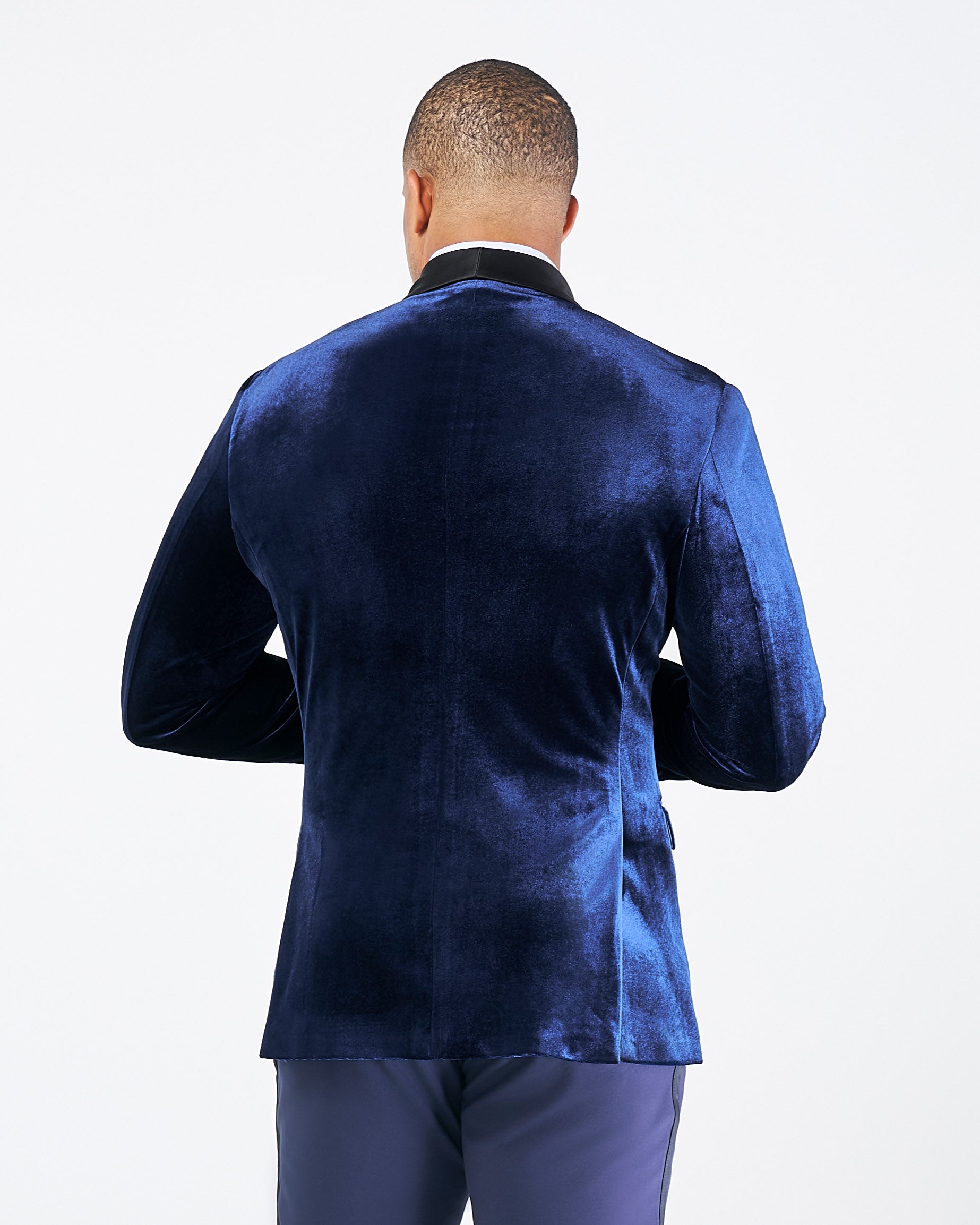 Athletic Fit Stretch Tuxedo Jacket - Navy Velvet