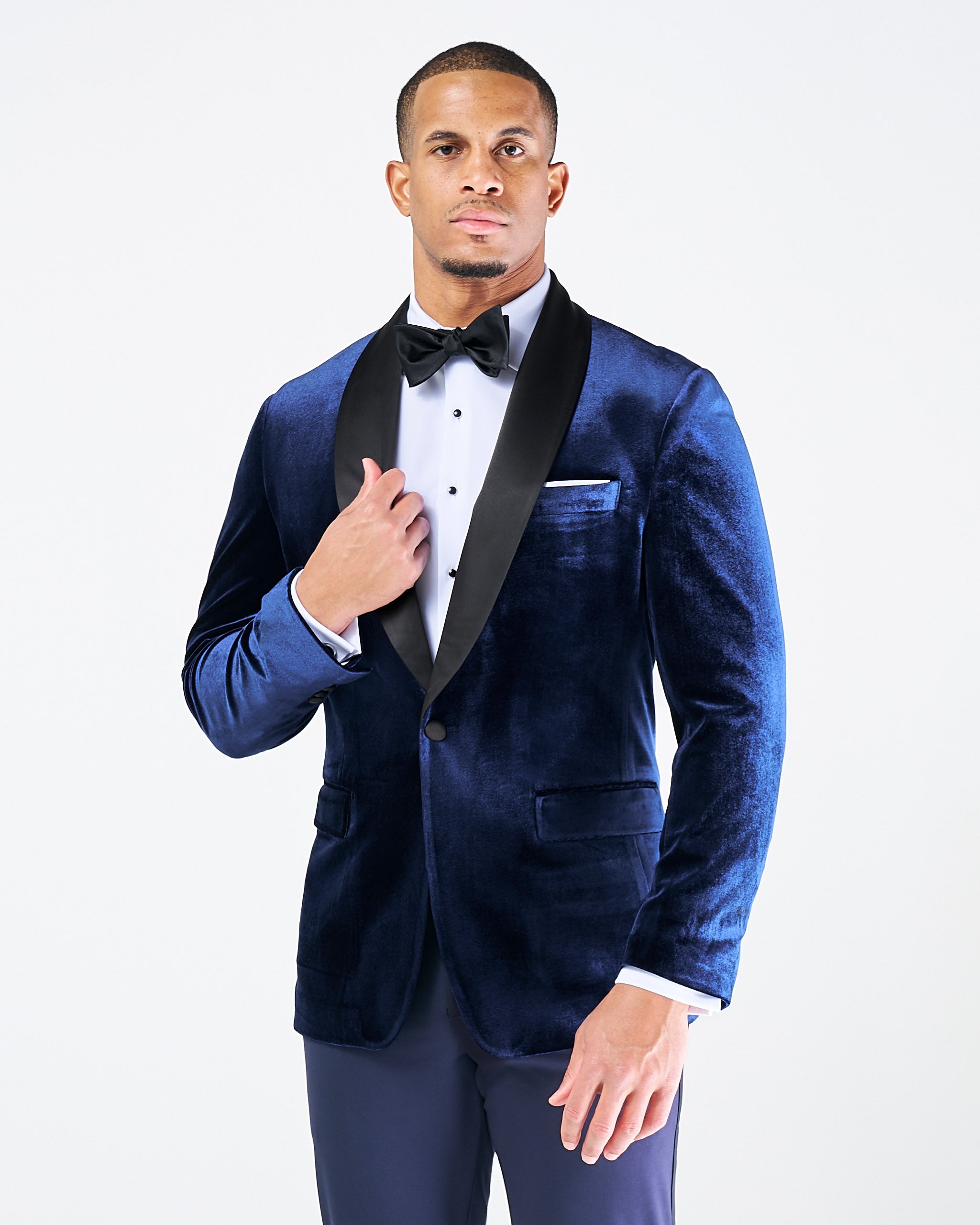 Athletic Fit Stretch Tuxedo Jacket - Navy Velvet