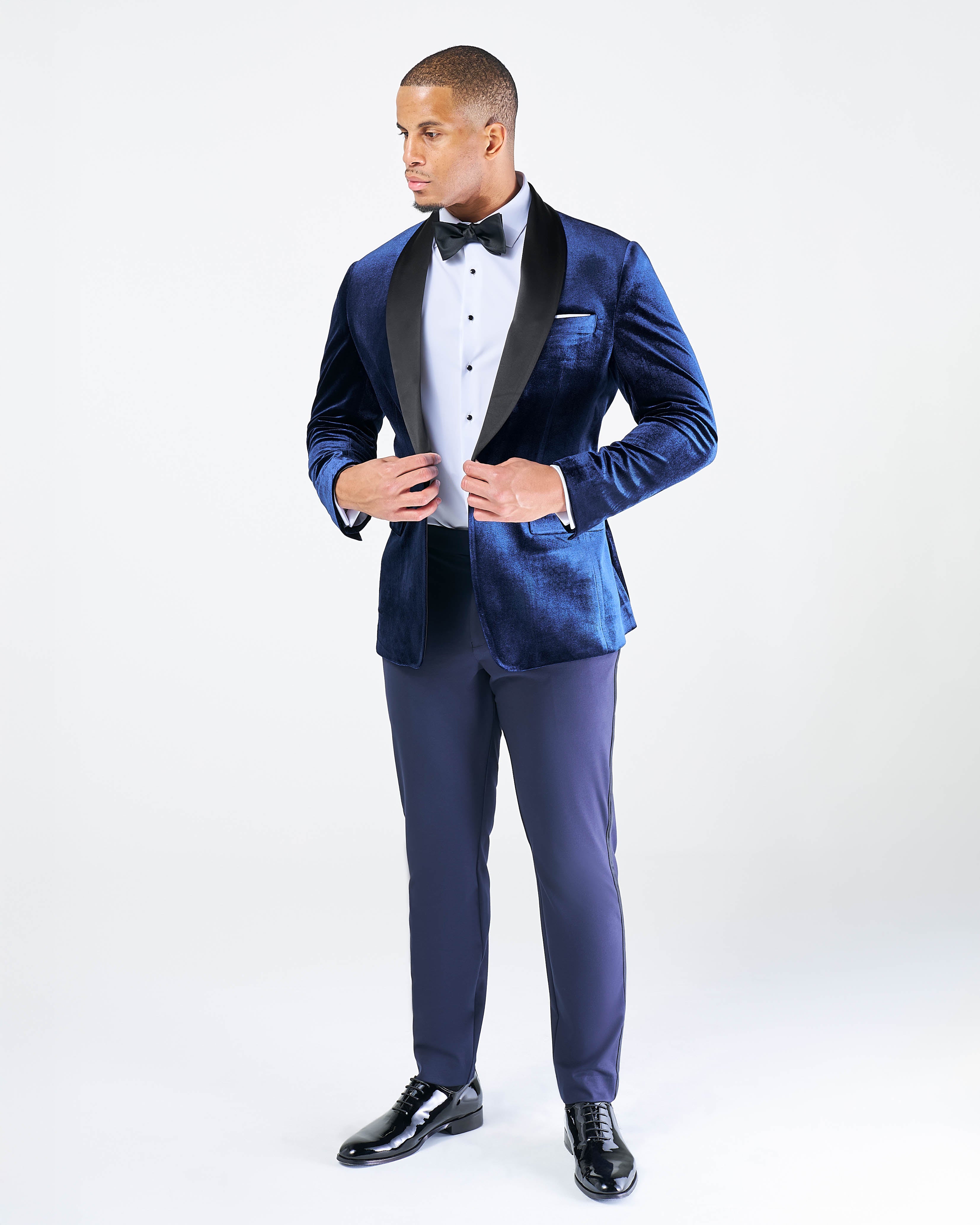 Athletic Fit Stretch Tuxedo Jacket - Navy Velvet