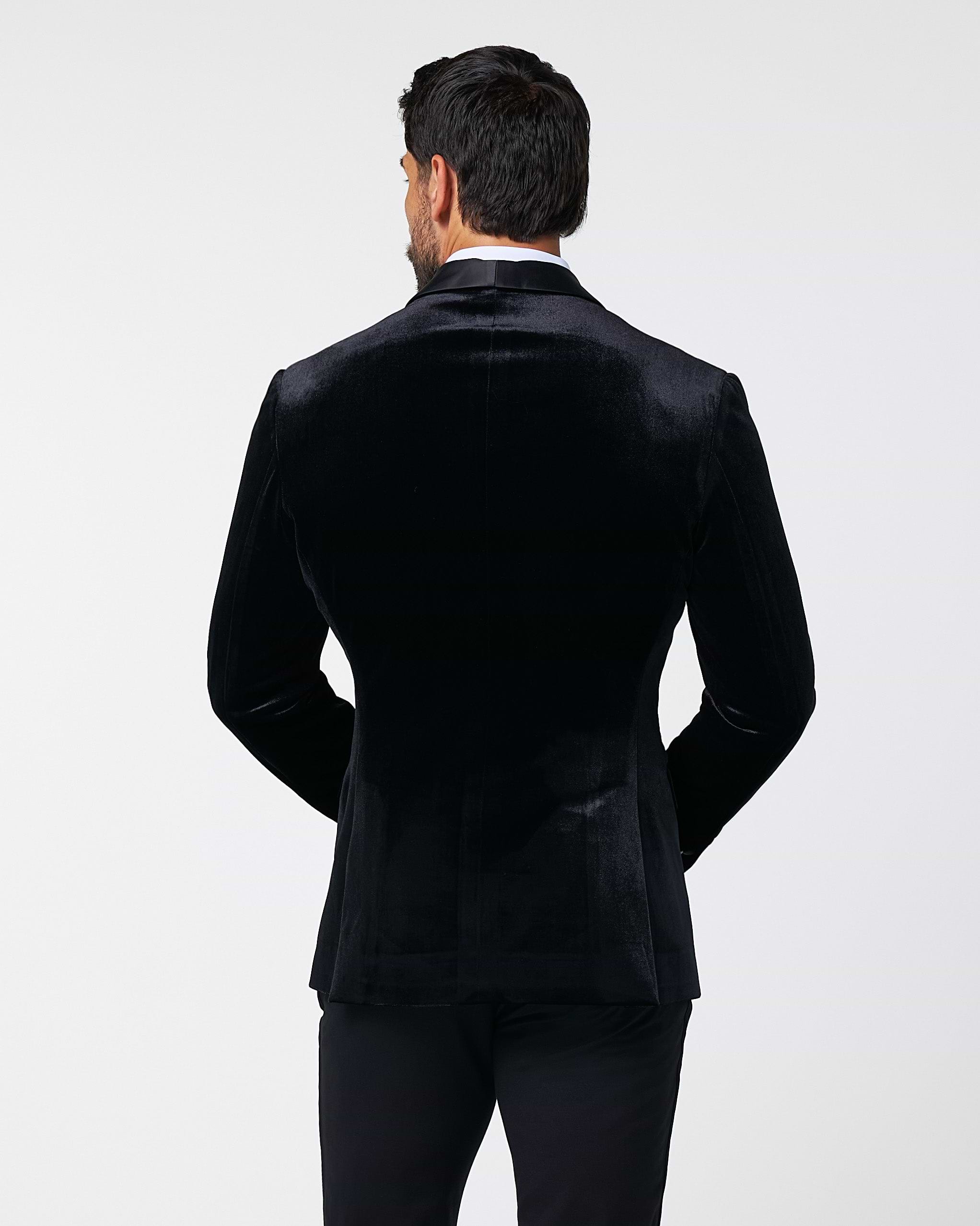 Athletic Fit Stretch Tuxedo Jacket - Black Velvet