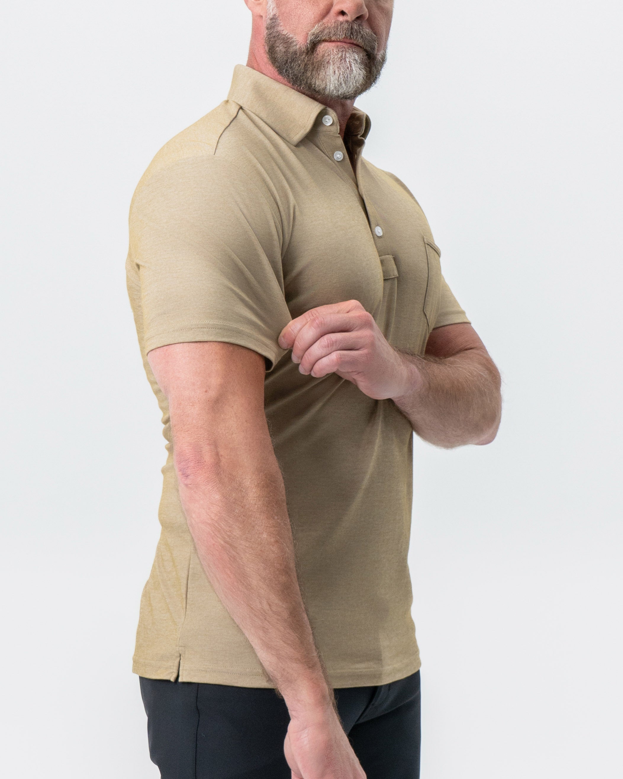 "The Warren" Brown Pique Polo
