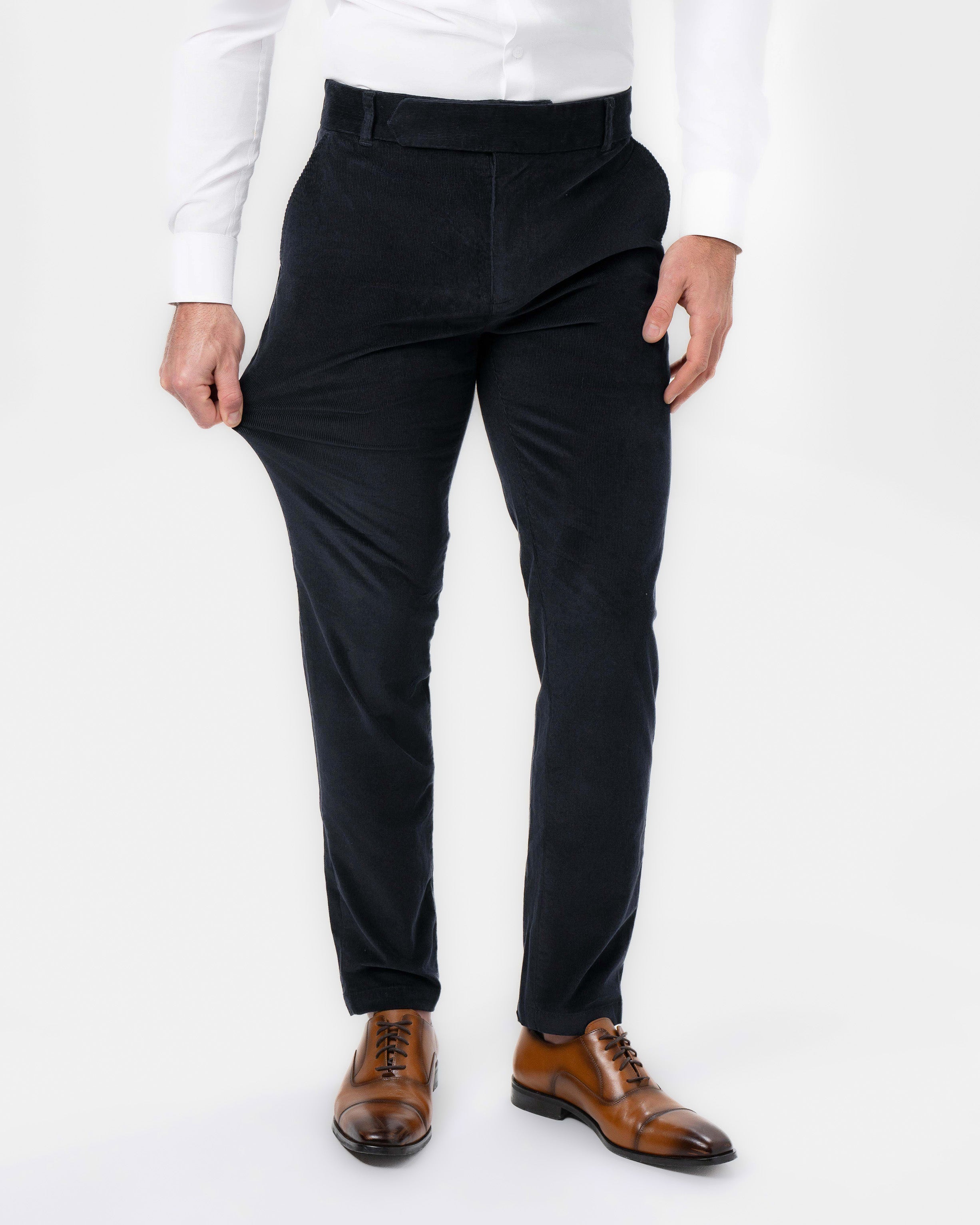 Unstructured Corduroy Suit - Dark Navy