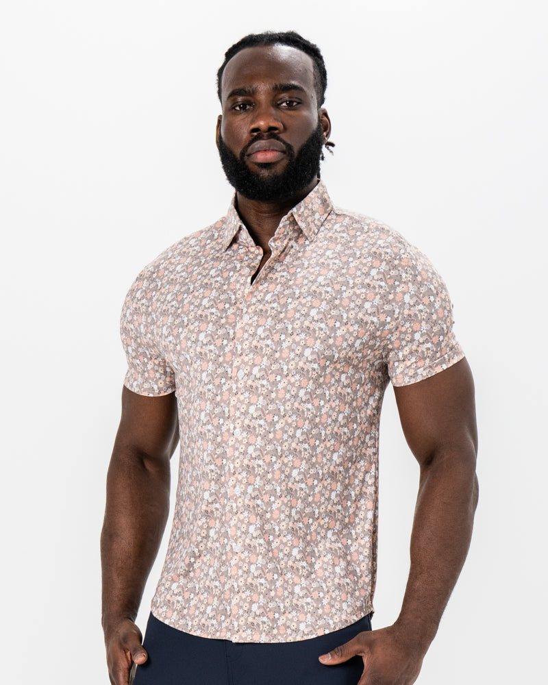 "The Westbury" Abstract Brown Floral Print