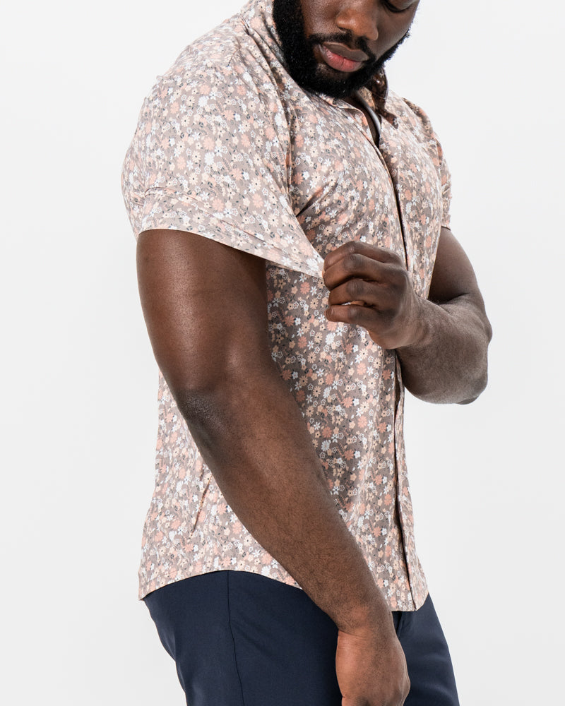 "The Westbury" Abstract Brown Floral Print