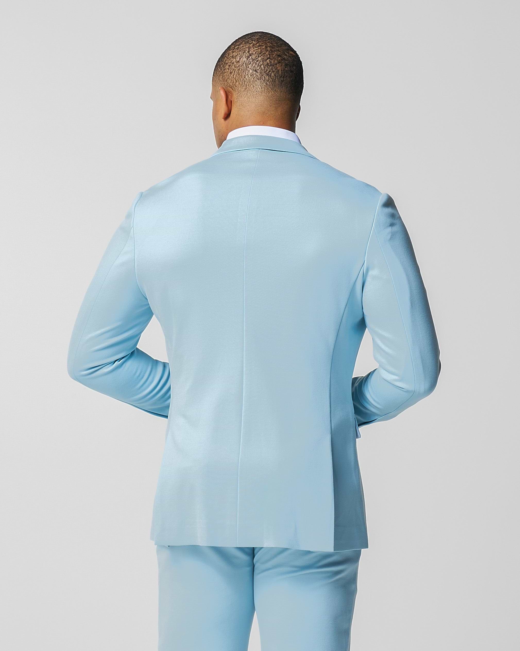 Athletic Fit Stretch Blazer - Solid Cool Blue